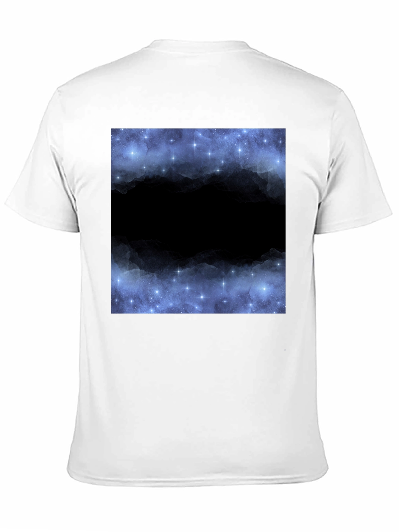 Black Starry Night Sky Black T-Shirt view 11