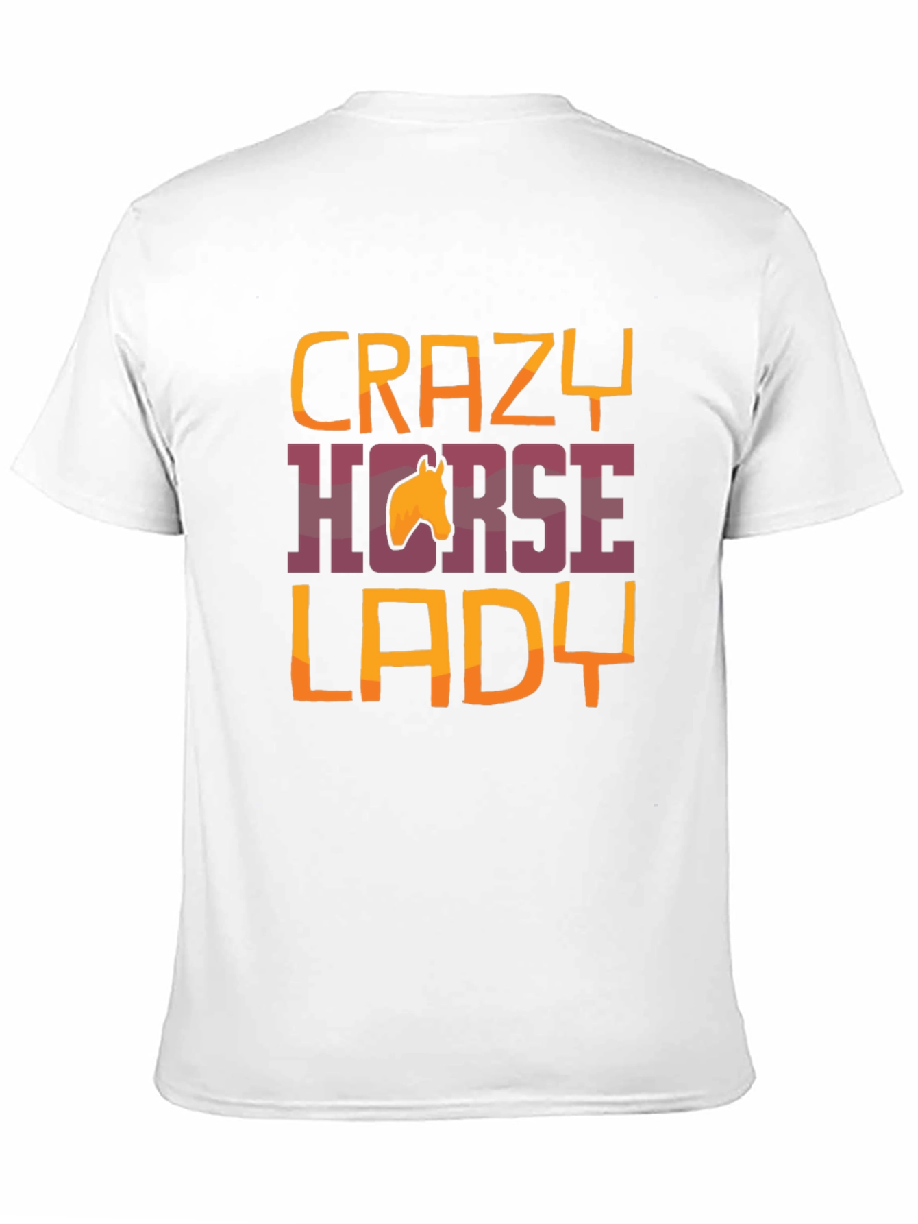 Black Crazy Horse Lady Graphic Tee - Unisex Black T-Shirt view 11