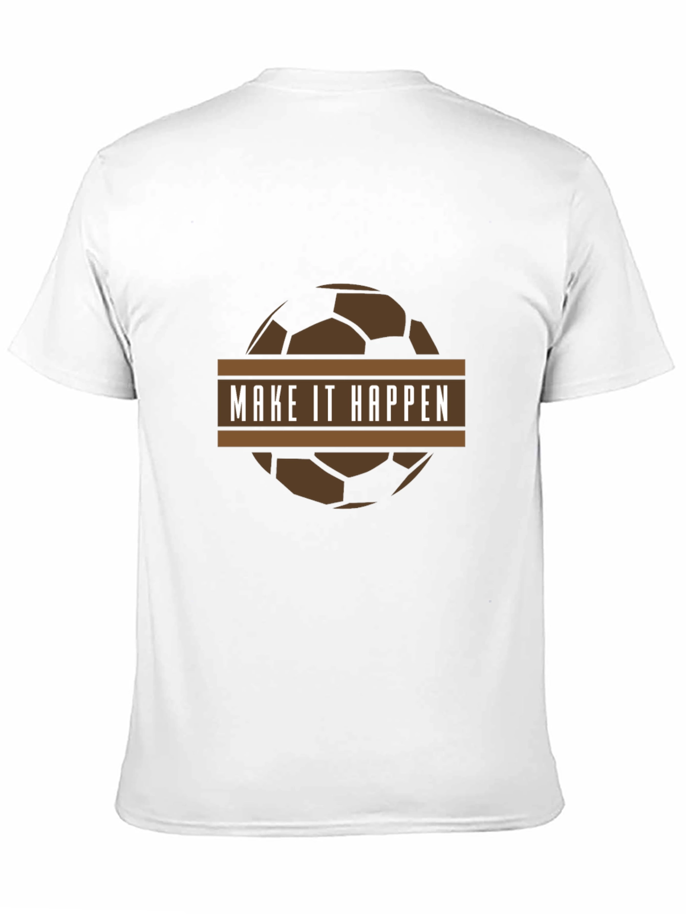 Black Make It Happen Soccer Ball Graphic T-Shirt view 11