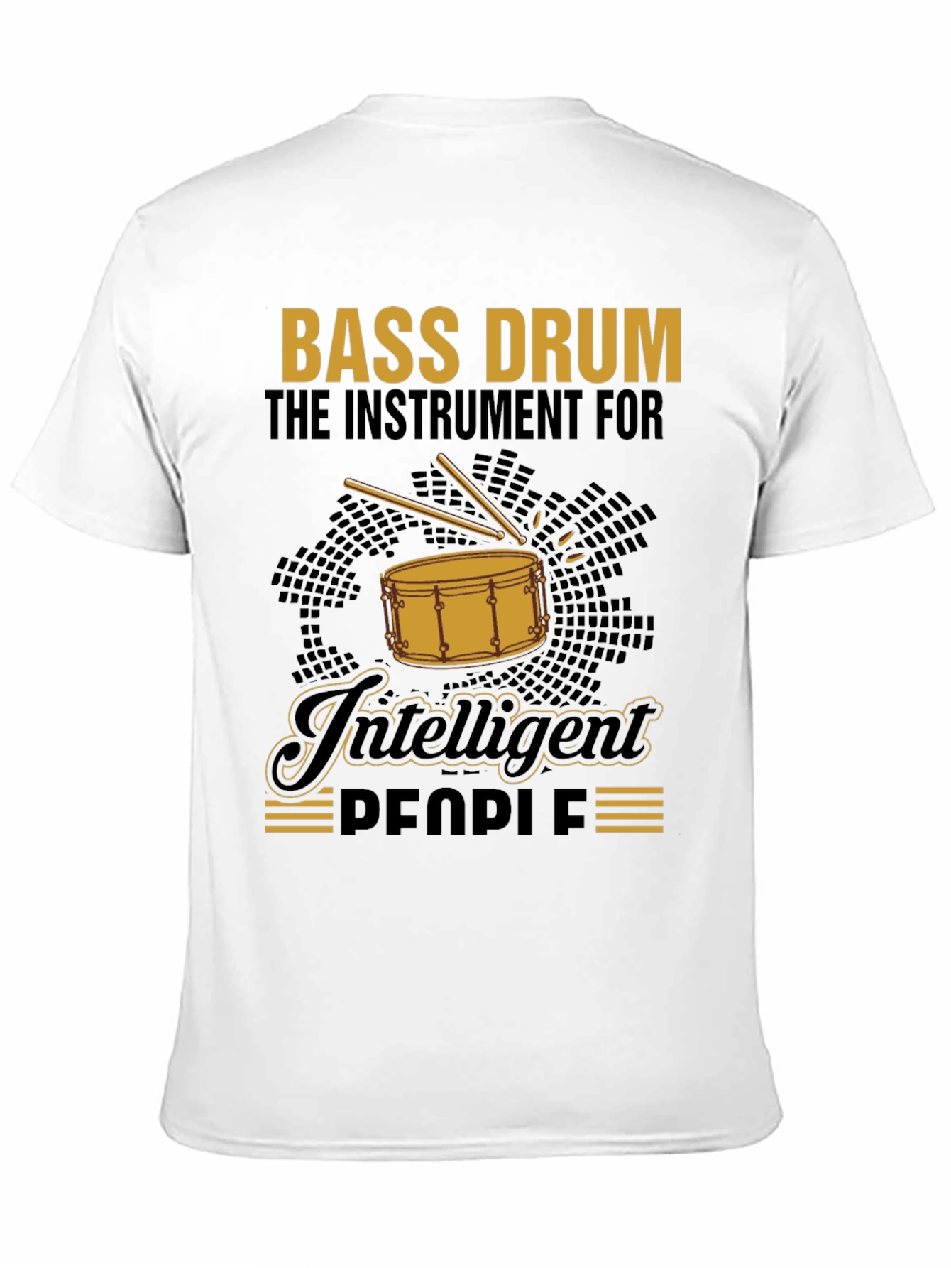 Black Bass Drum Intelligent People T-Shirt view 11