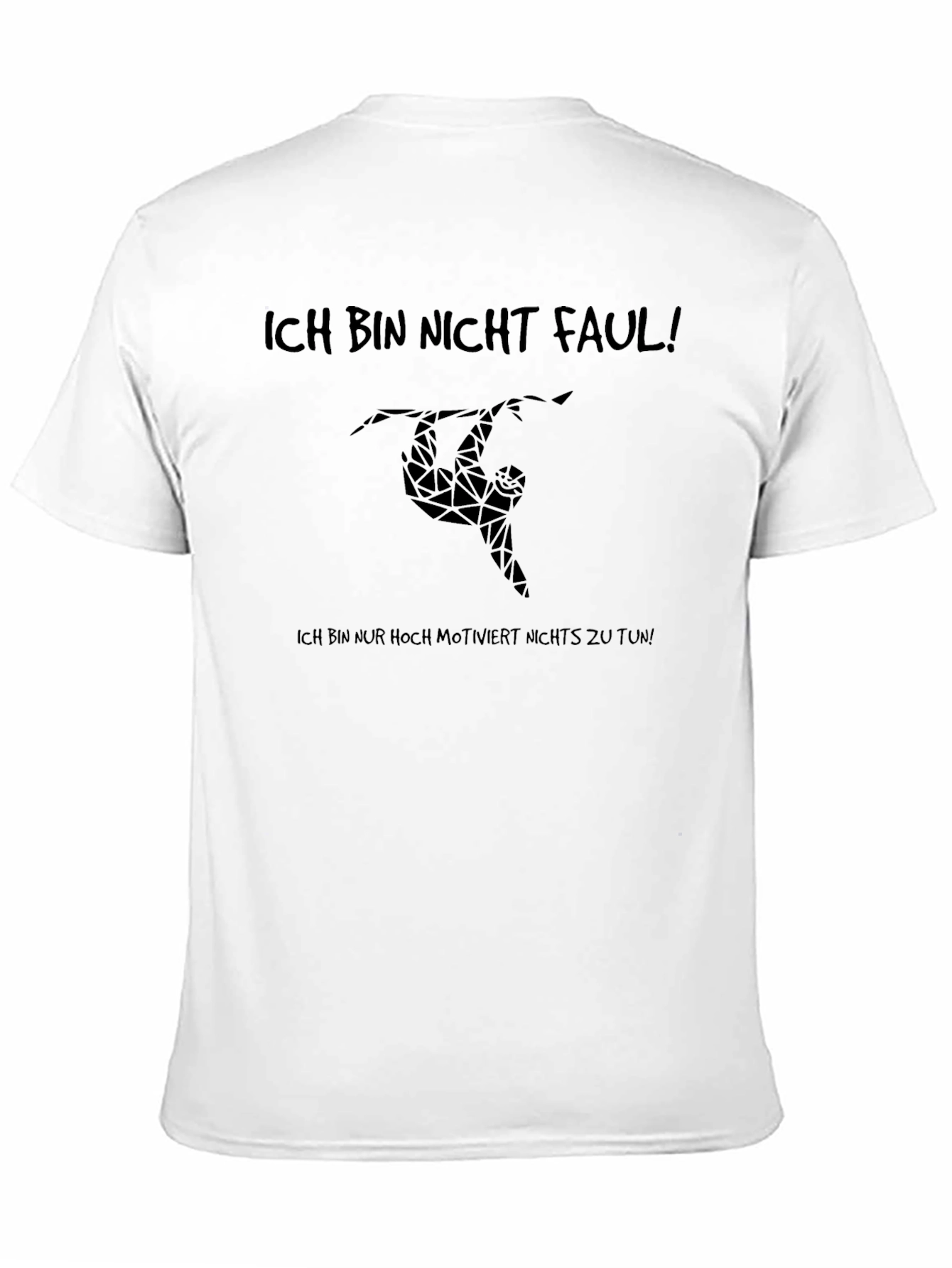 Black Ich Bin Nicht Faul Sloth Tee view 11