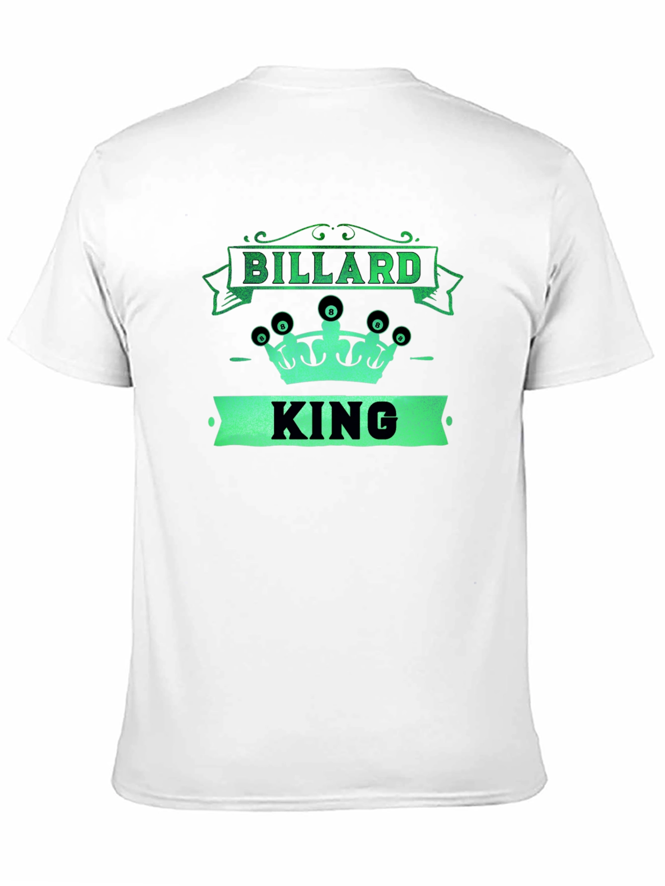 Black Billard King Black T-Shirt - Unique Design view 11