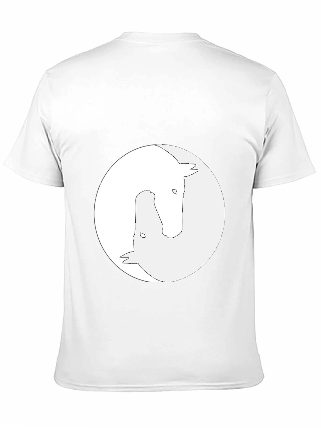 Yin Yang Horse Graphic Tee - Unisex Black T-Shirt - 11