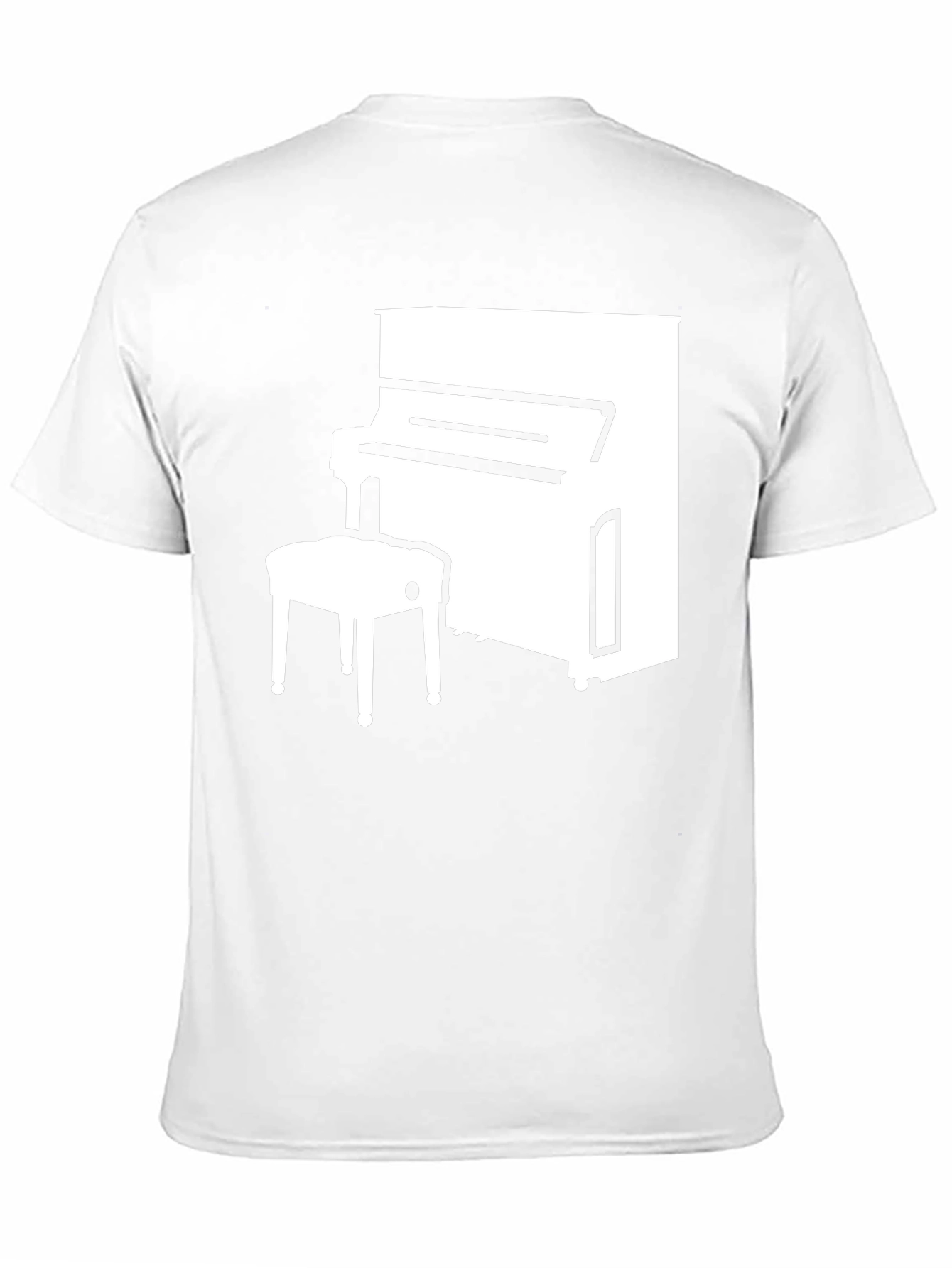 Black Piano Graphic Tee - Stylish Music Lover's T-Shirt view 11