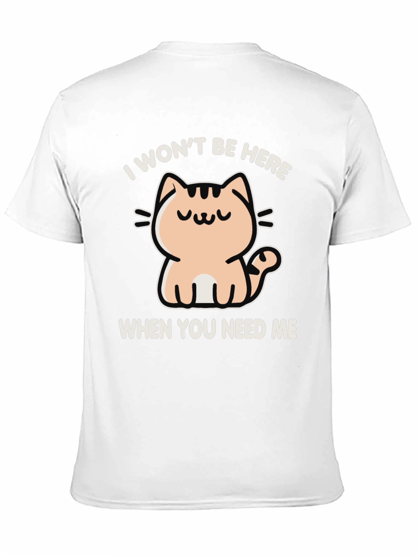 Black Cat Lover Tee: I Won't Be Here Graphic T-Shirt view 11