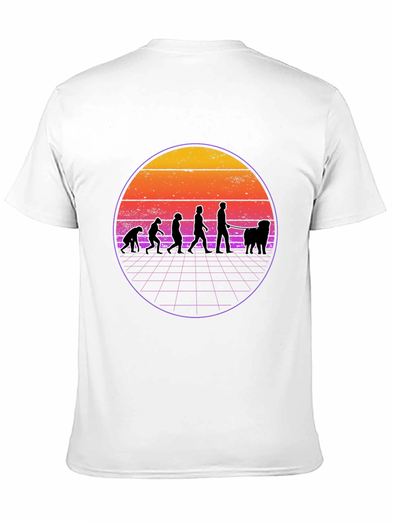 Black Retro Dog Evolution T-Shirt view 11