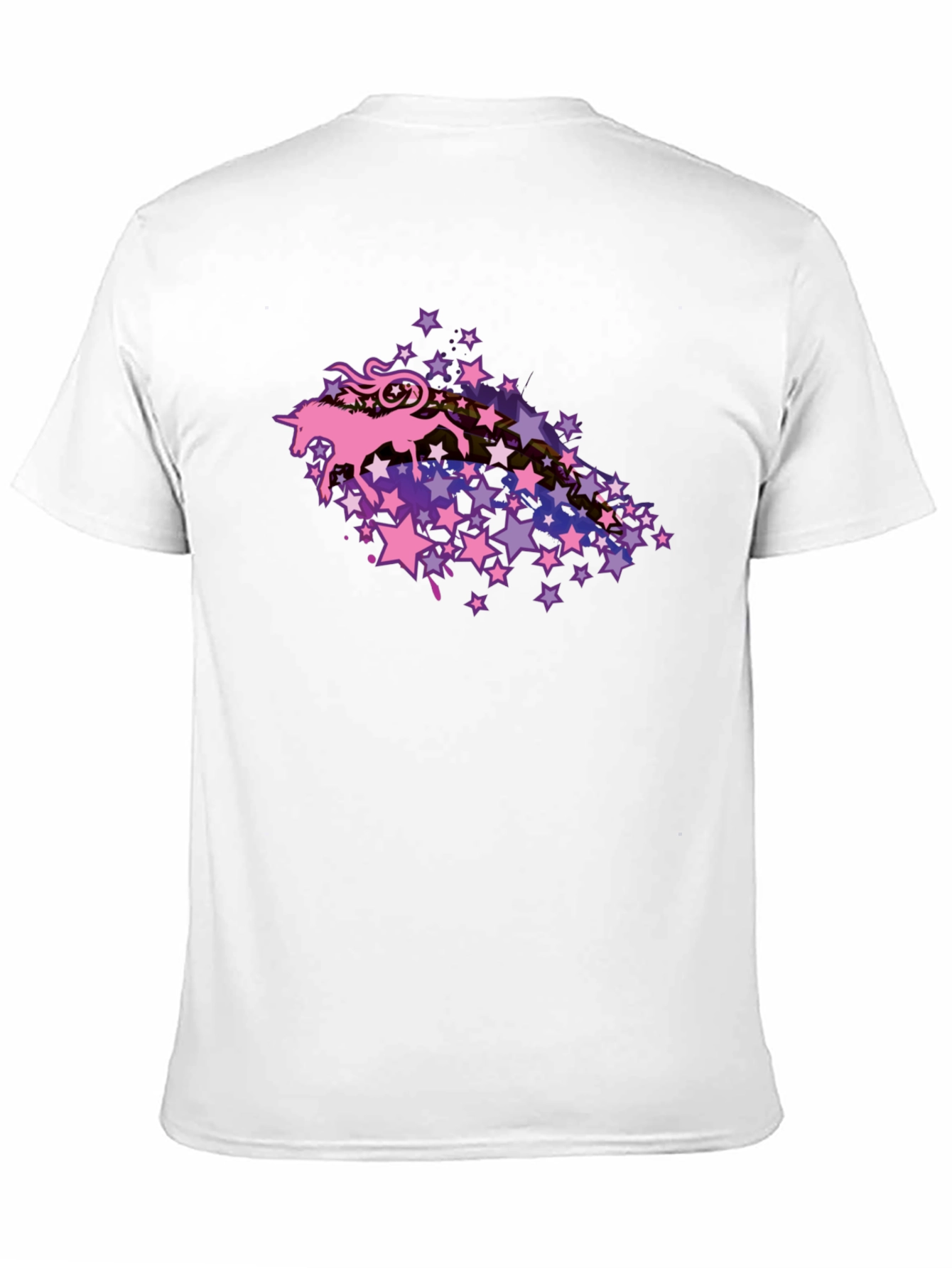 Black Unicorn & Stars Graphic Tee - Black Cotton Blend view 11