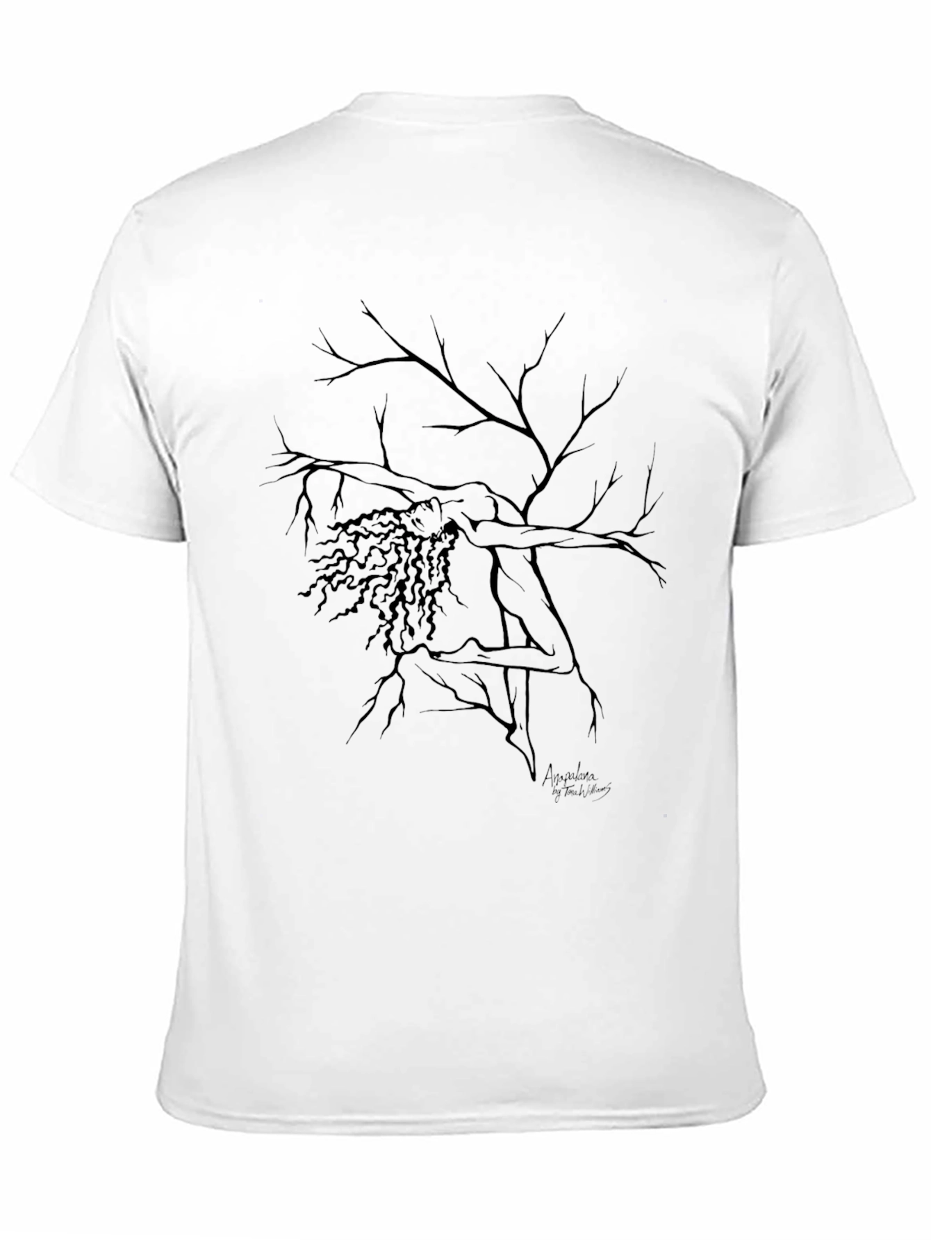 Black Arbor Vitae Tee - Ethereal Tree Woman Graphic T-Shirt view 11