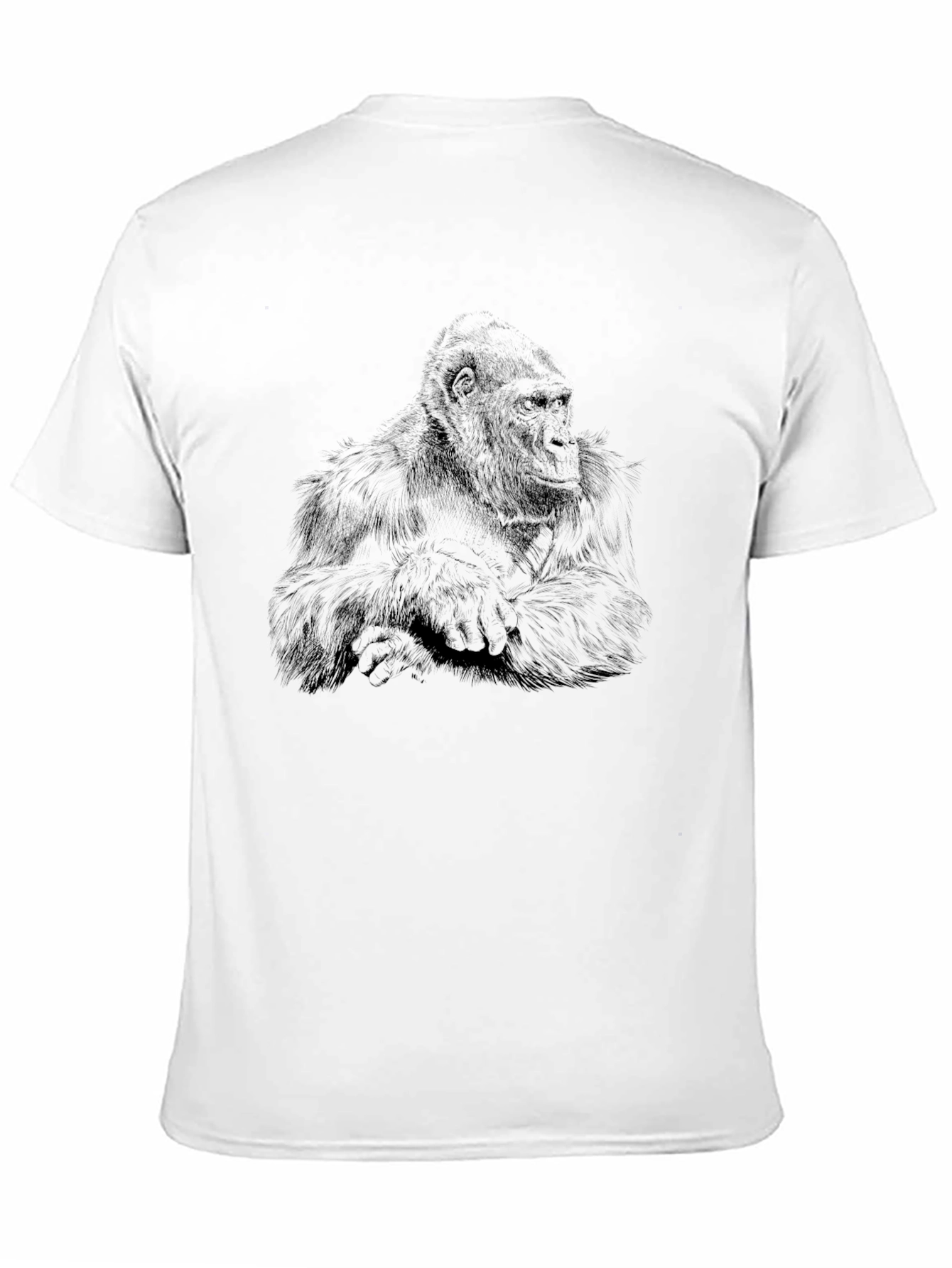 Black Gorilla Graphic Print Black T-Shirt view 11