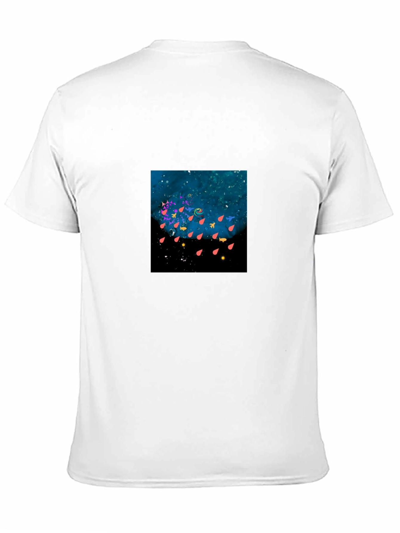 Black Unique Graphic Print Black T-Shirt view 11