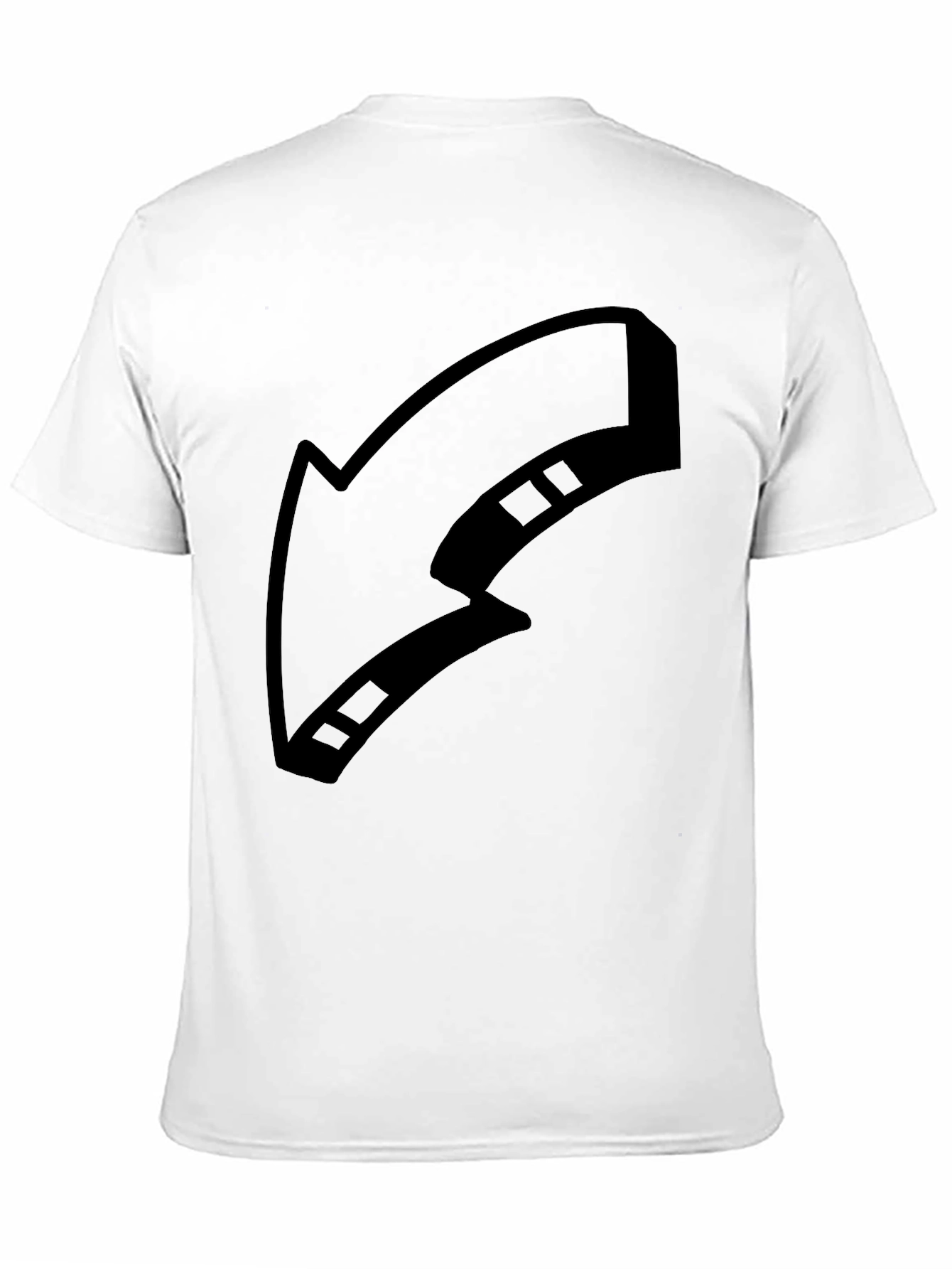 Black Black T-Shirt with Arrow Graphic Print view 11