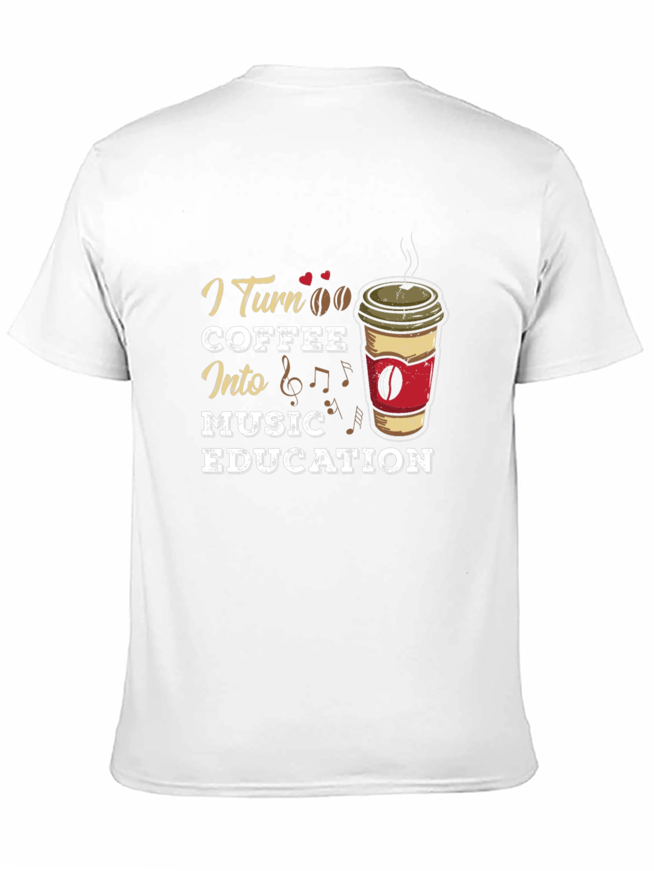 Black I Turn Coffee Into Music Education T-Shirt view 11