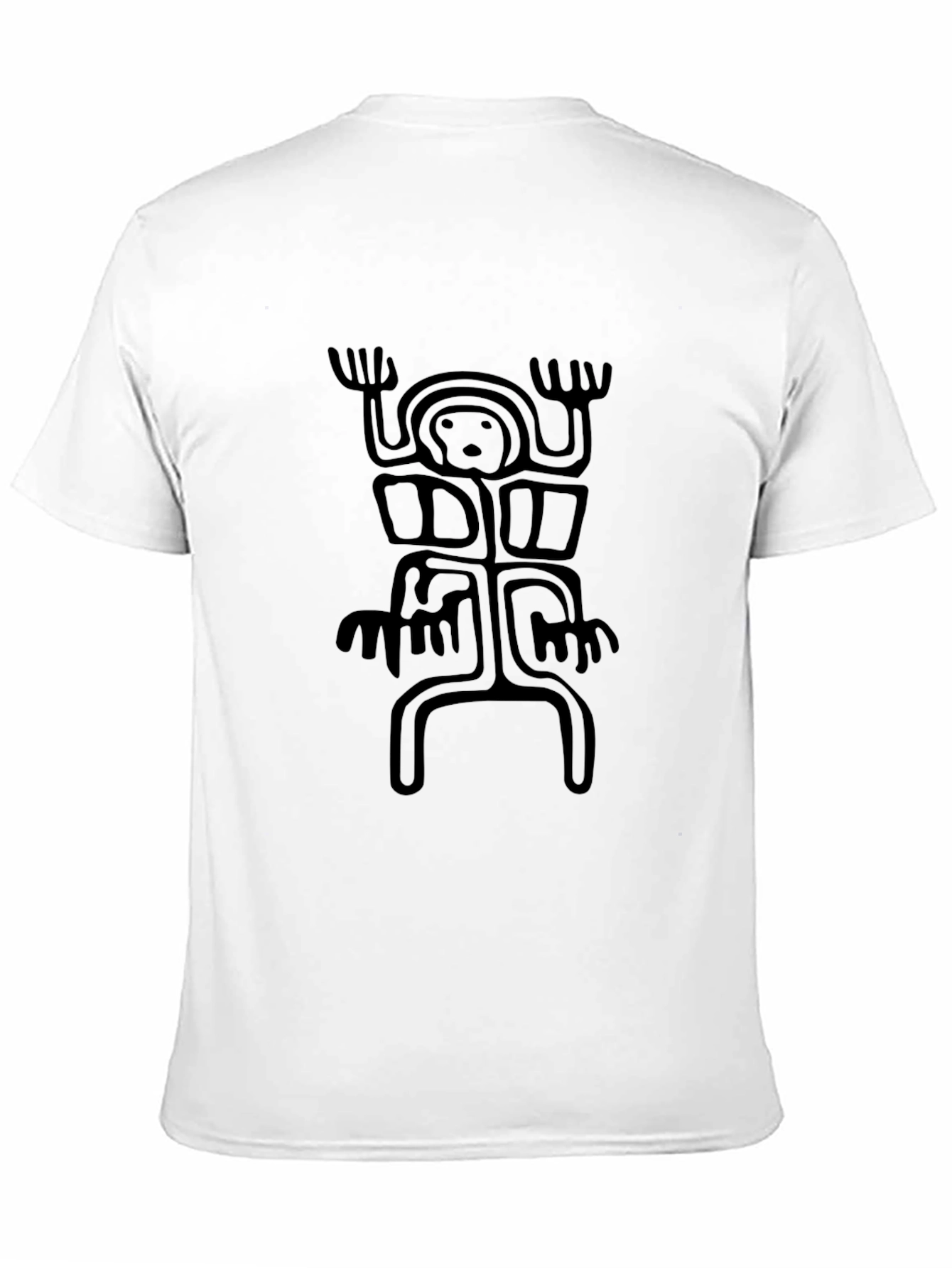 Black Tribal Glyph Graphic Black T-Shirt view 11