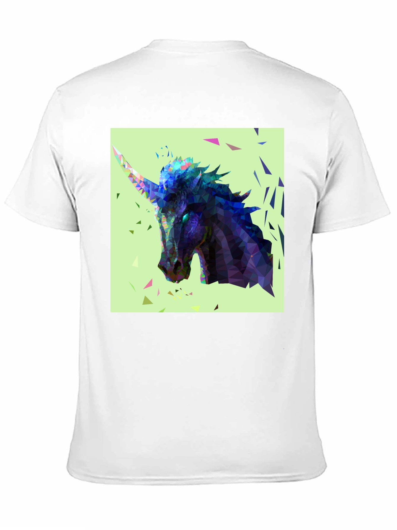 Black Geometric Unicorn Graphic Tee view 11