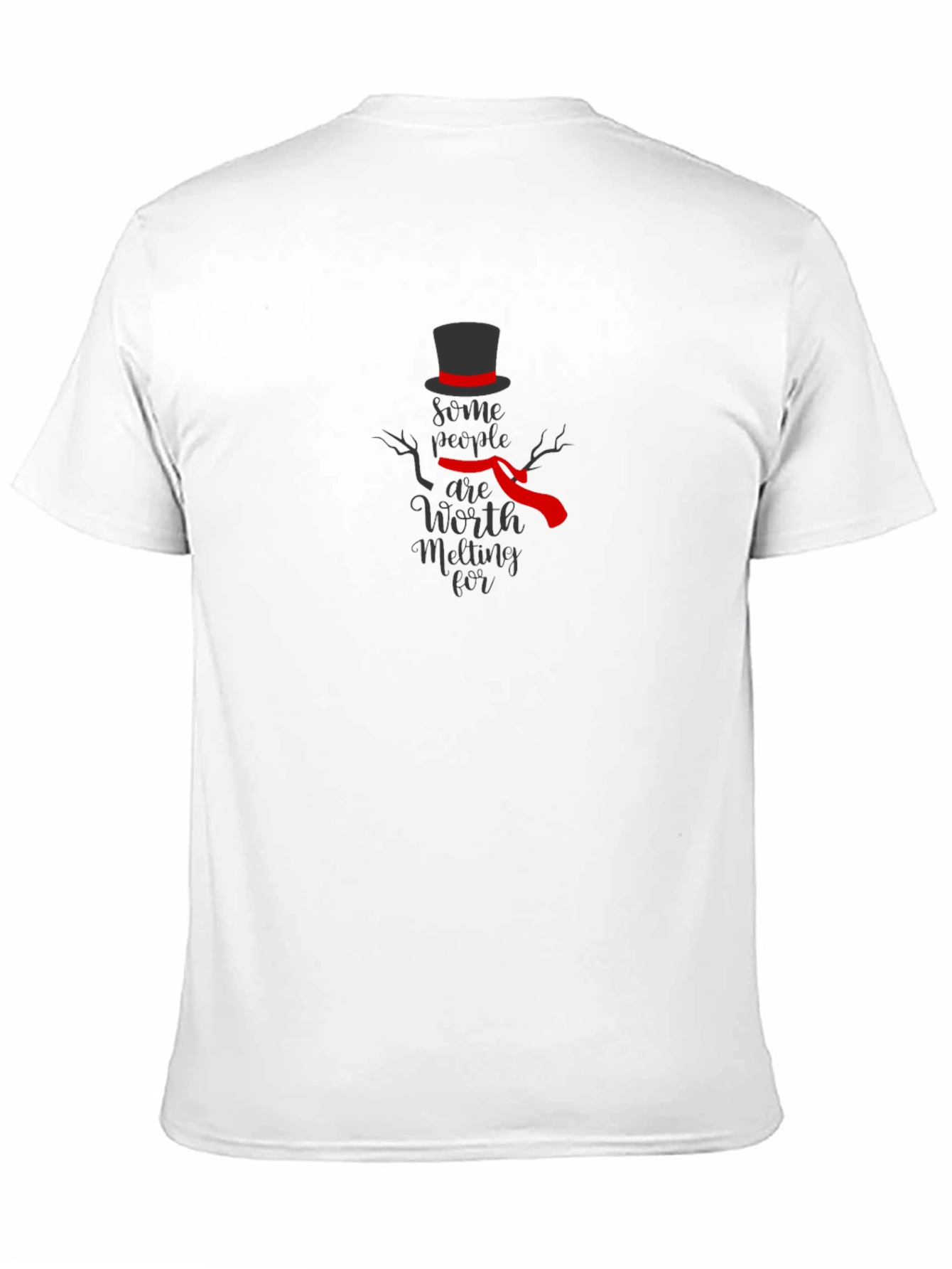 Black Melting For Snowman Graphic Tee - Stylish Cotton Blend view 11