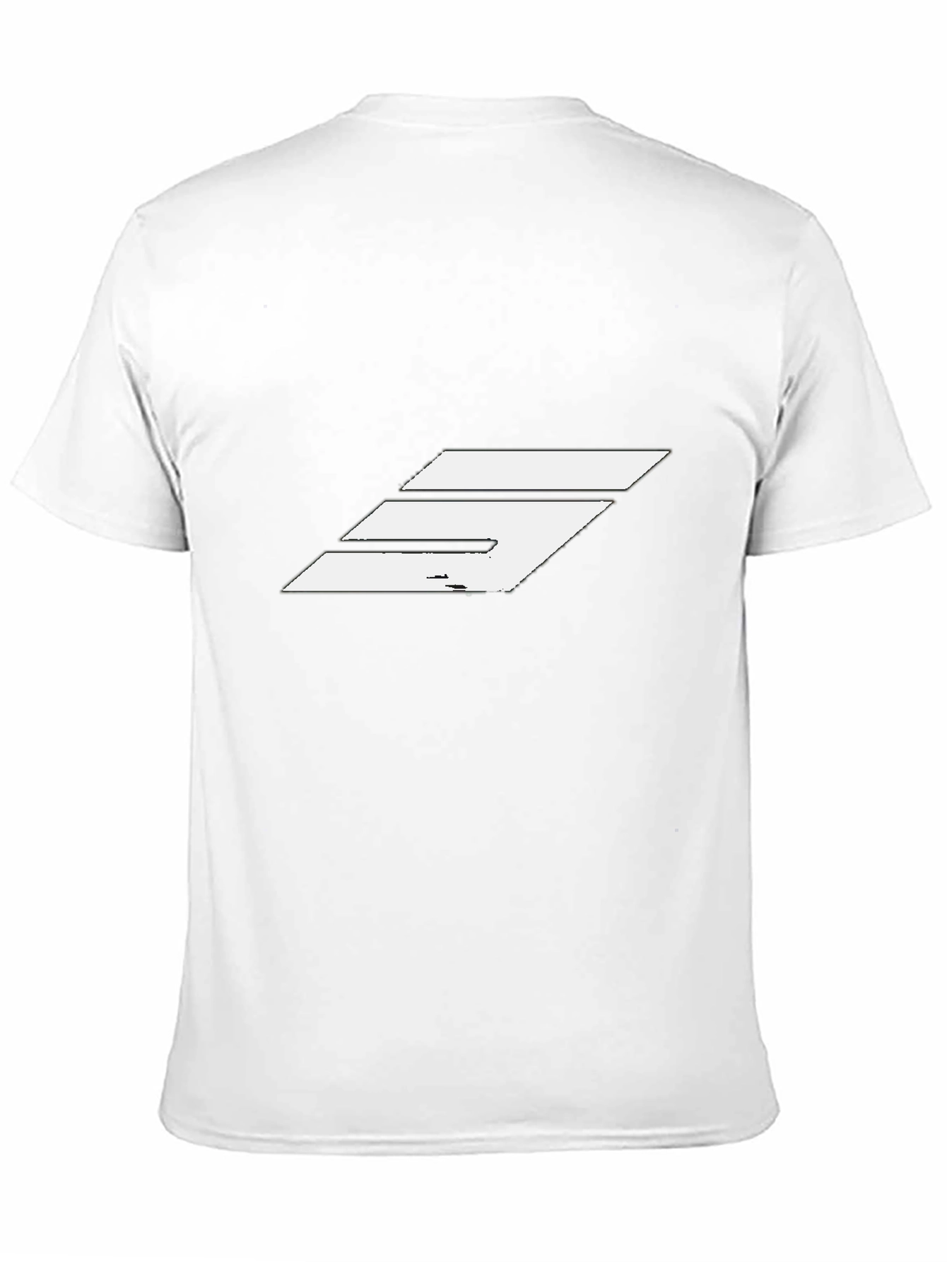 Black Modern Graphic T-Shirt - Black with White Design view 11