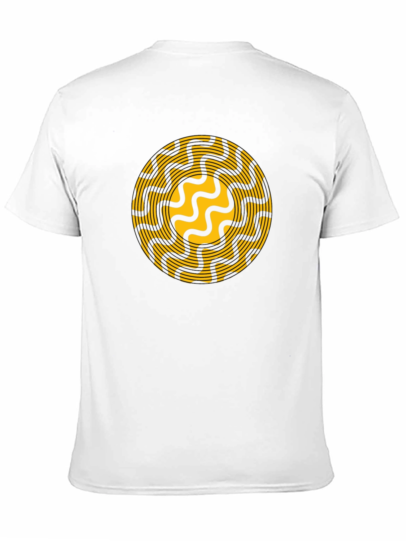 Black Abstract Circle Graphic Tee - Stylish Black T-Shirt view 11