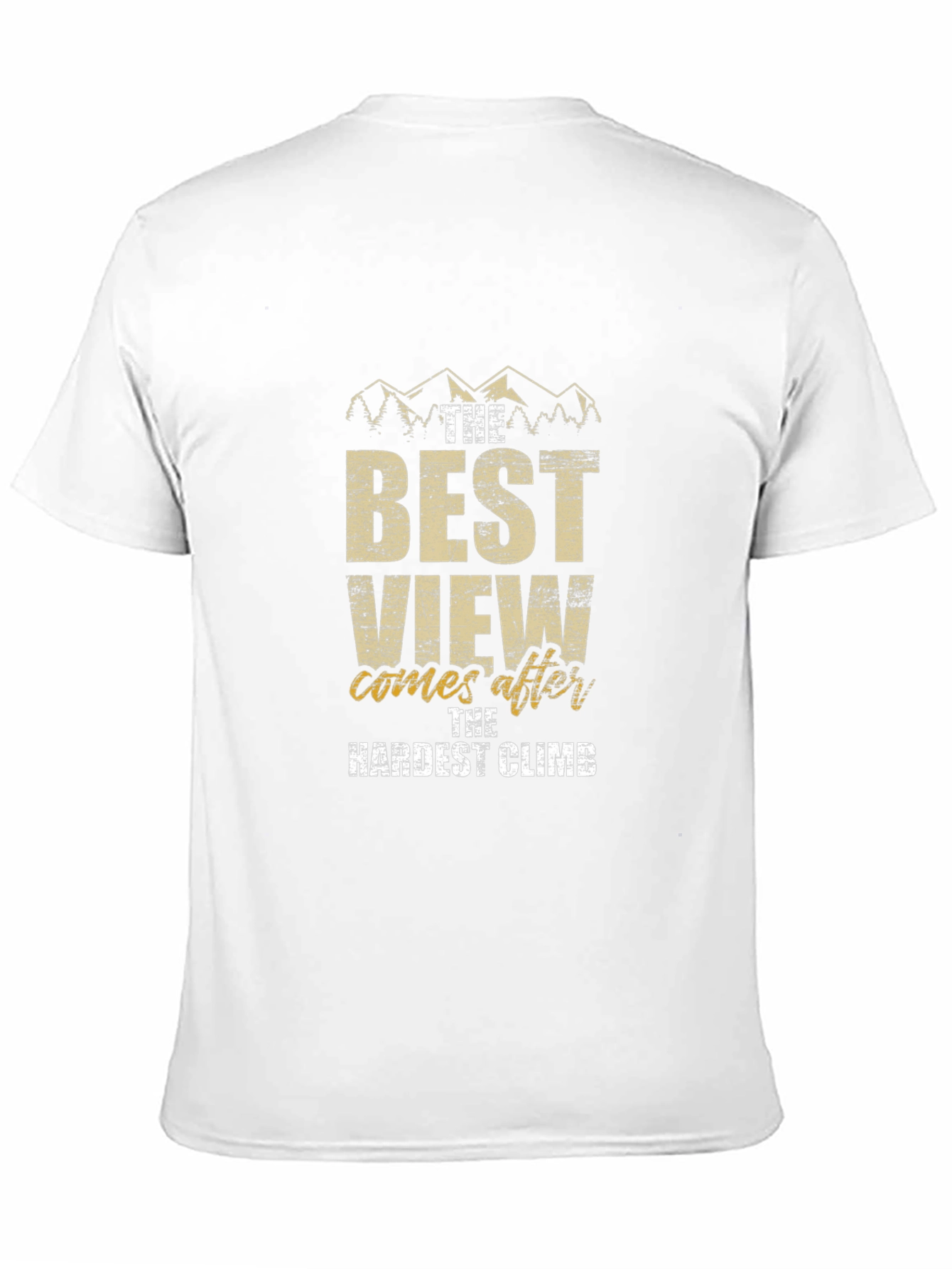 Black Motivational Climb T-Shirt - Best View view 11