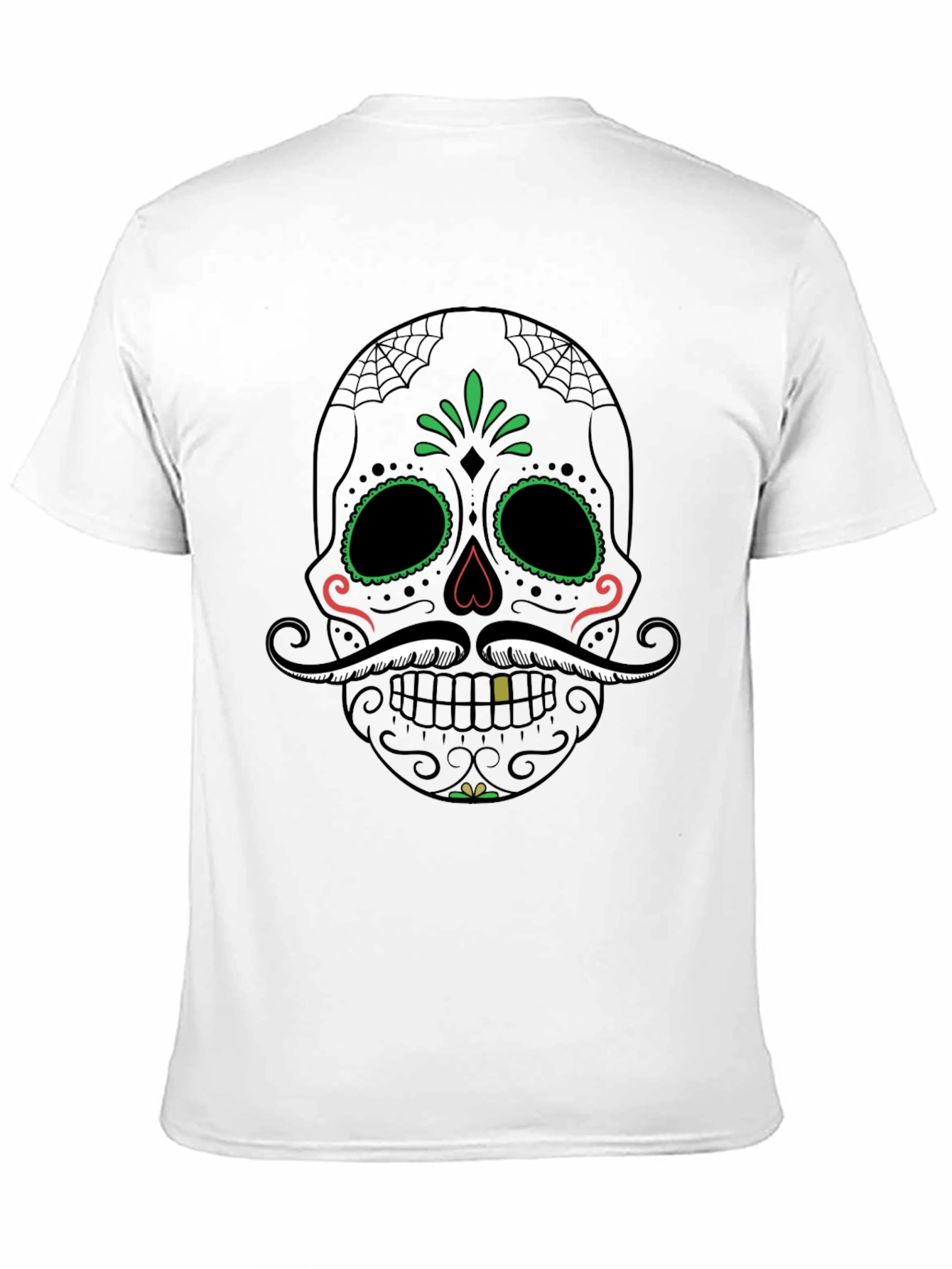 Black Day of the Dead Skull T-Shirt view 11