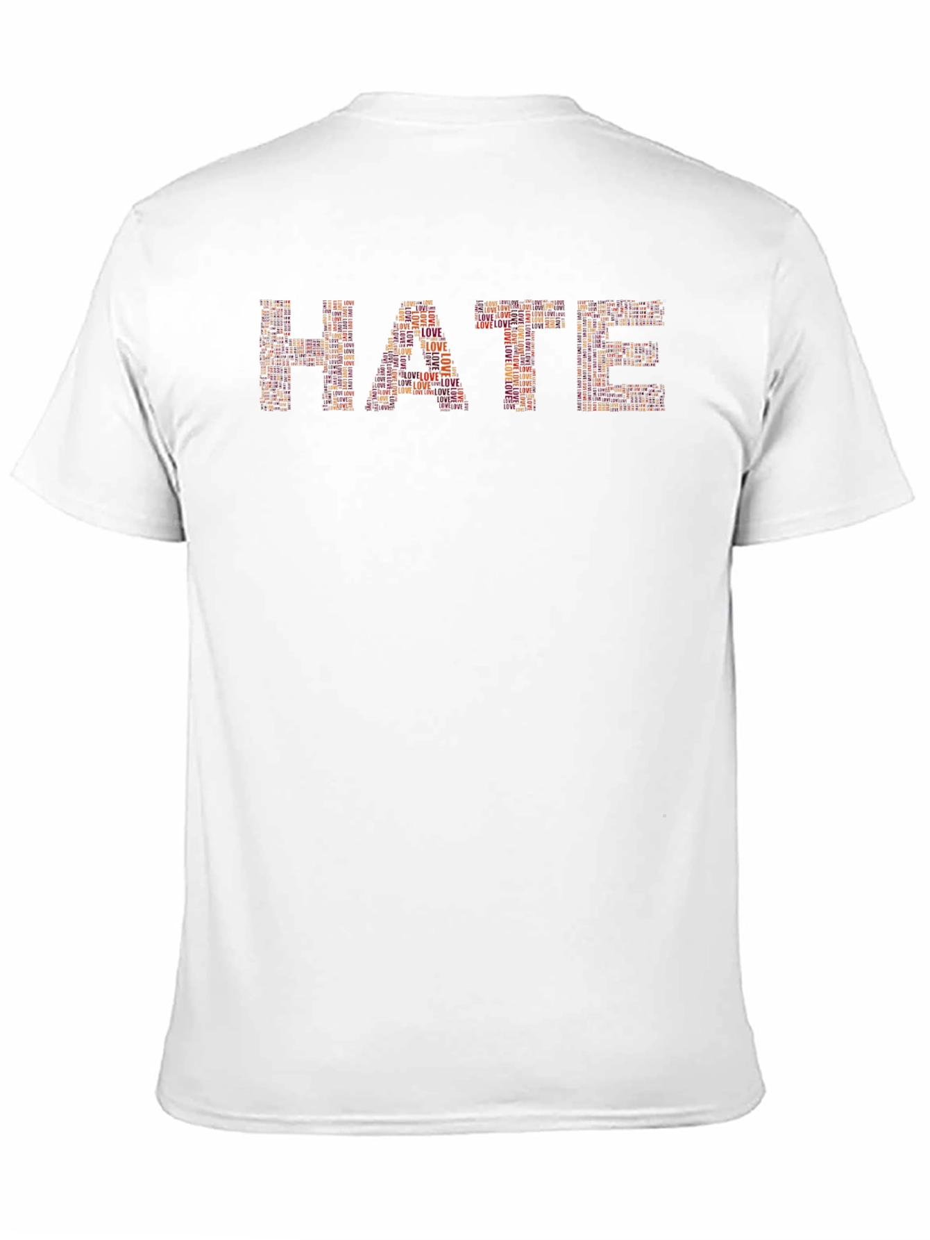 Black HATE Word Art Graphic Tee - Soft Cotton Blend view 11