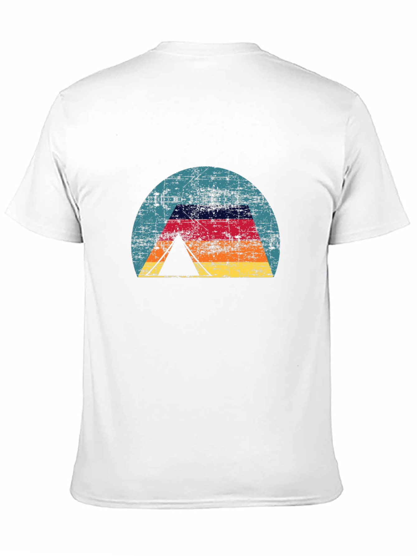 Black Retro Camping Tent T-Shirt - Vintage Style view 11