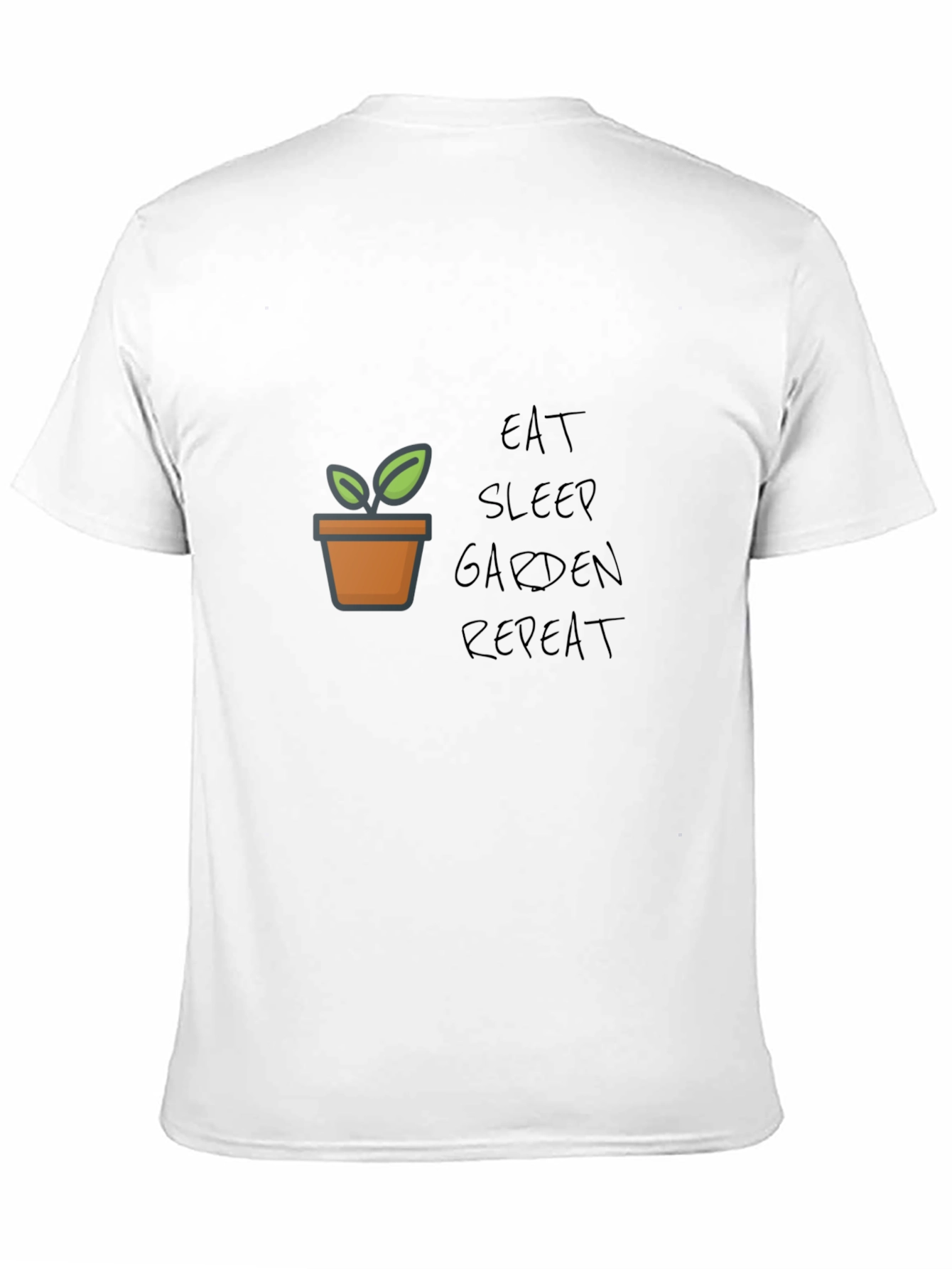 Black Eat Sleep Garden Repeat Graphic Tee view 11