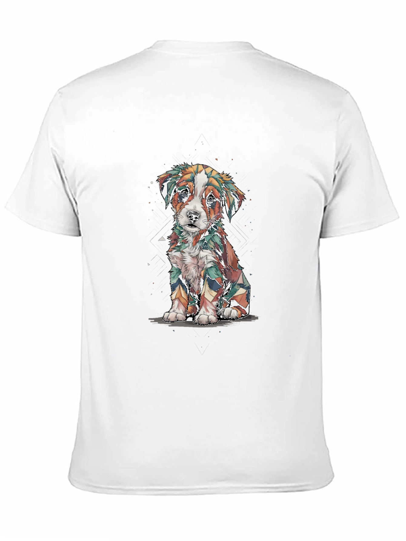 Black Abstract Puppy Graphic Tee - Stylish Black Shirt view 11