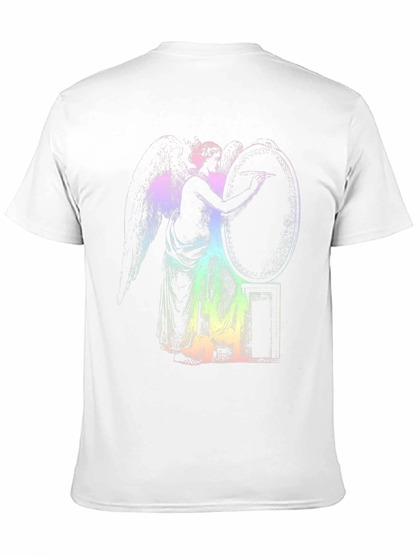 Black Angel Writing in Mirror Graphic T-Shirt view 11