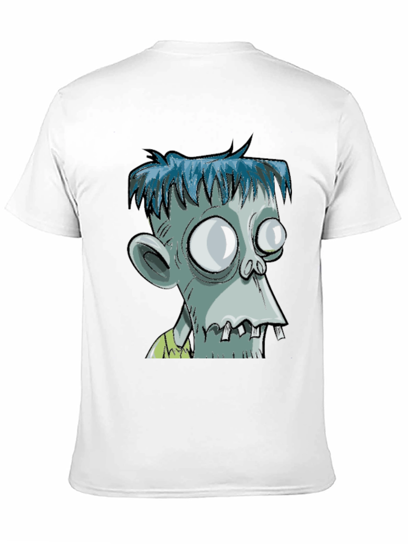 Black Zombie Cartoon Graphic T-Shirt view 11