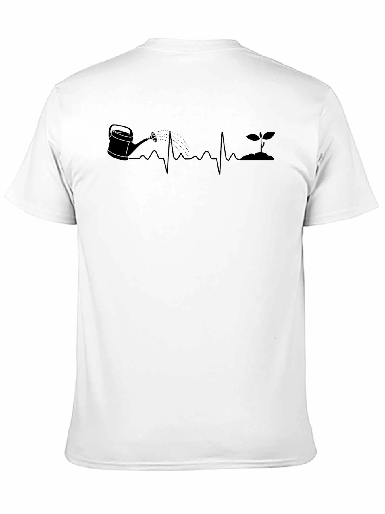 Black Gardener's Heartbeat Graphic T-Shirt view 11