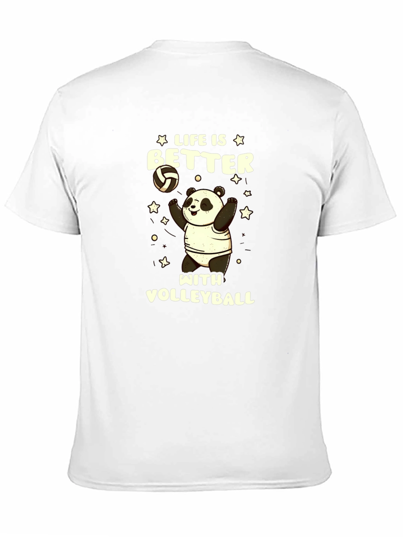 Black Life is Better with Volleyball Panda T-Shirt view 11