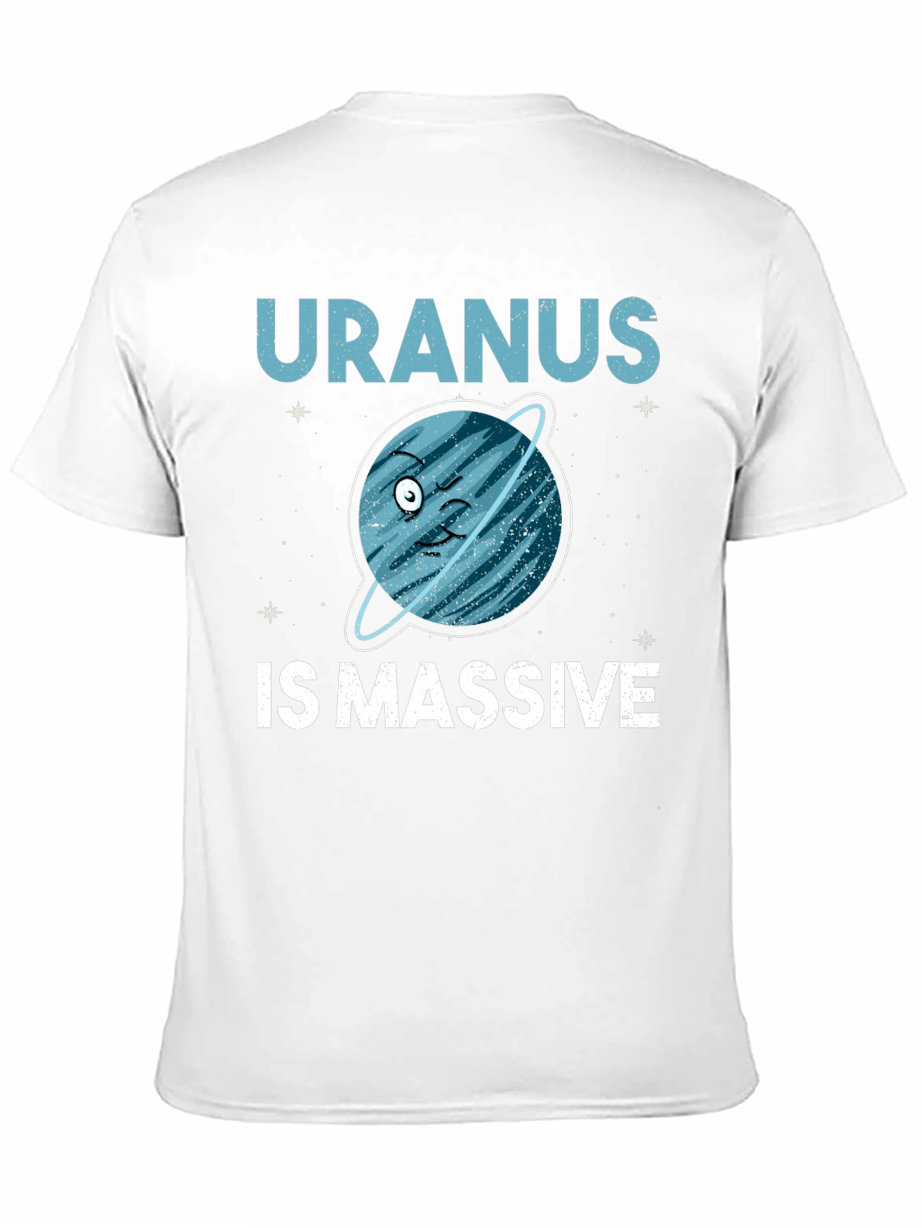 Black Uranus Is Massive Graphic Tee - Funny Space Shirt view 11