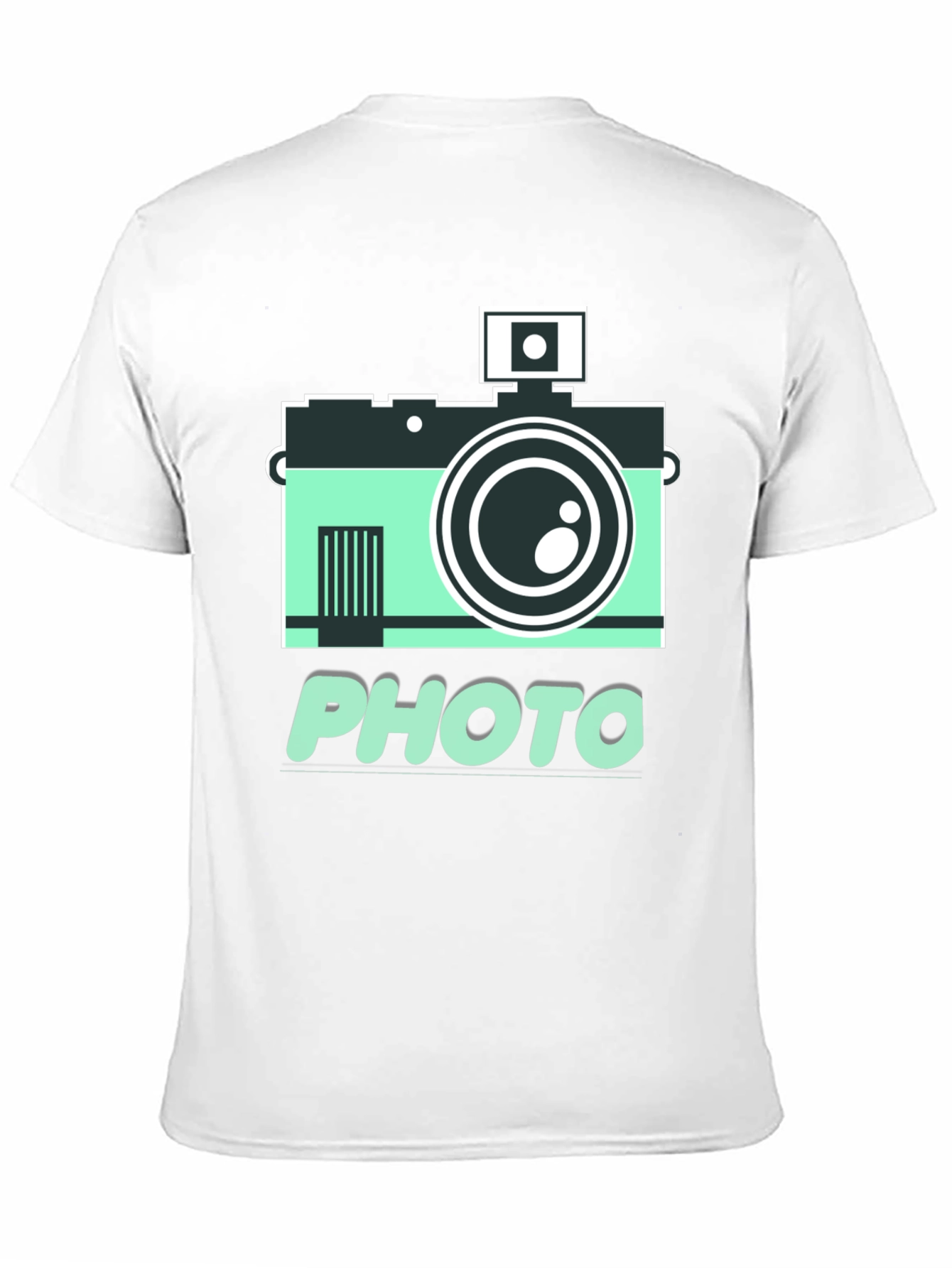 Black Retro Camera Photo Graphic T-Shirt view 11