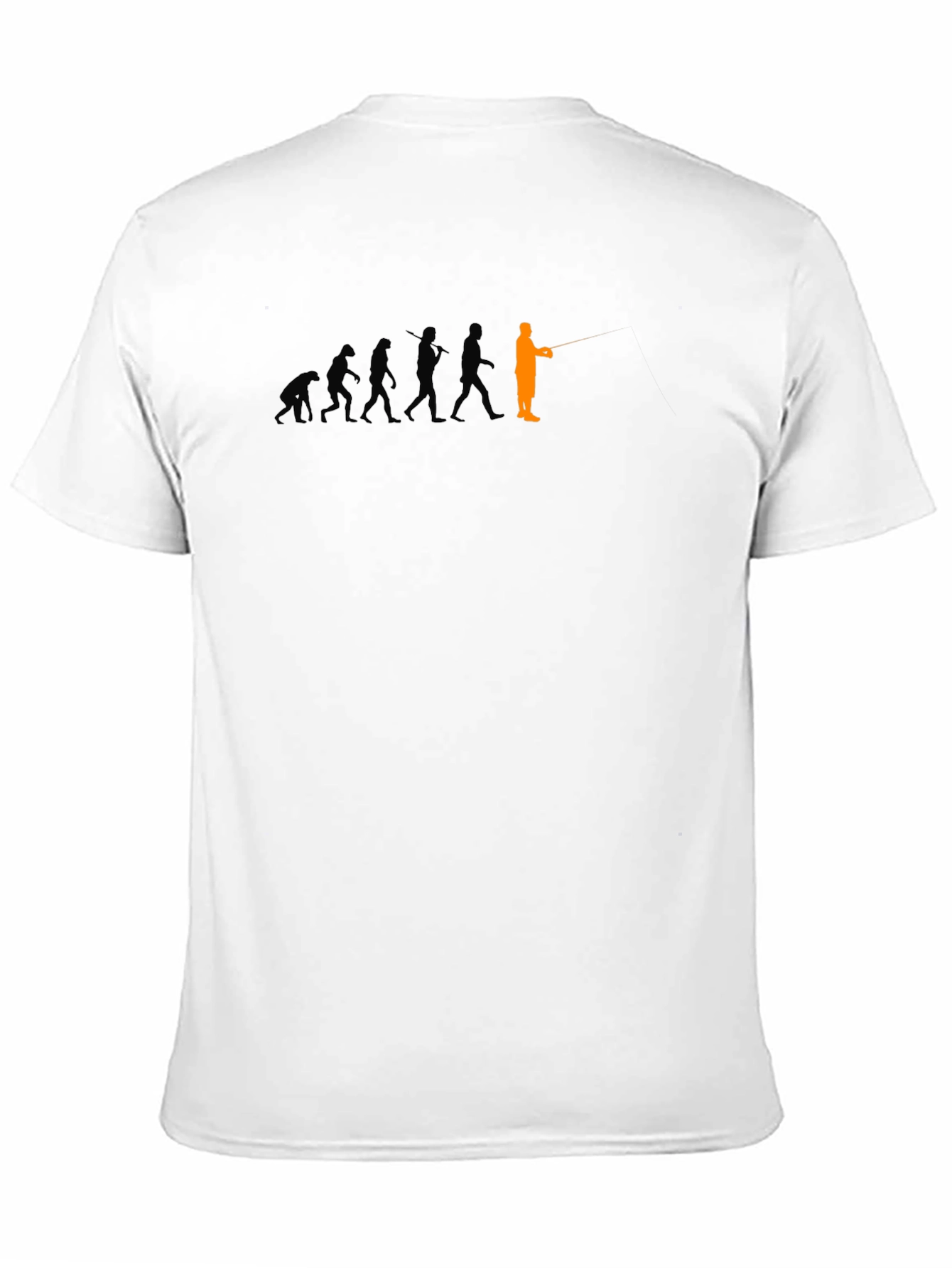Black Evolution of Fishing T-Shirt, Black view 11