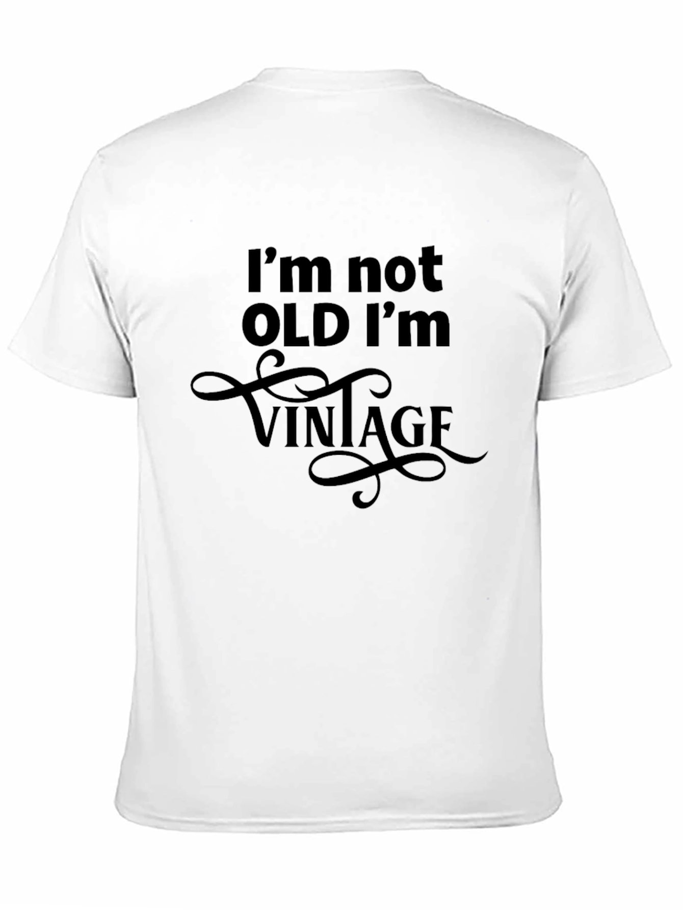 Black Vintage Humor Graphic T-Shirt - Not Old, I'm Vintage! view 11