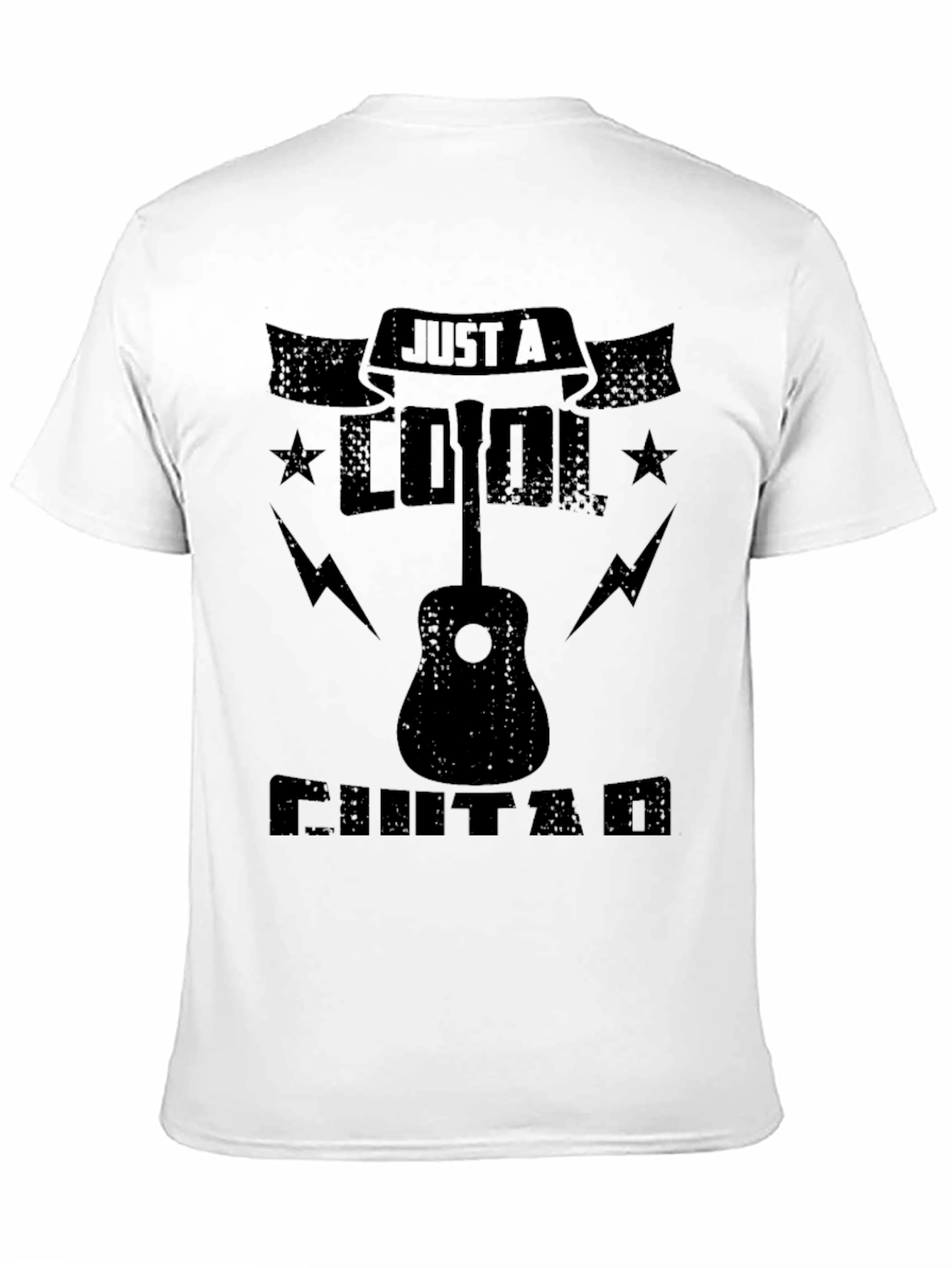 Black Cool Guitar T-Shirt - Music Lover Graphic Tee view 11