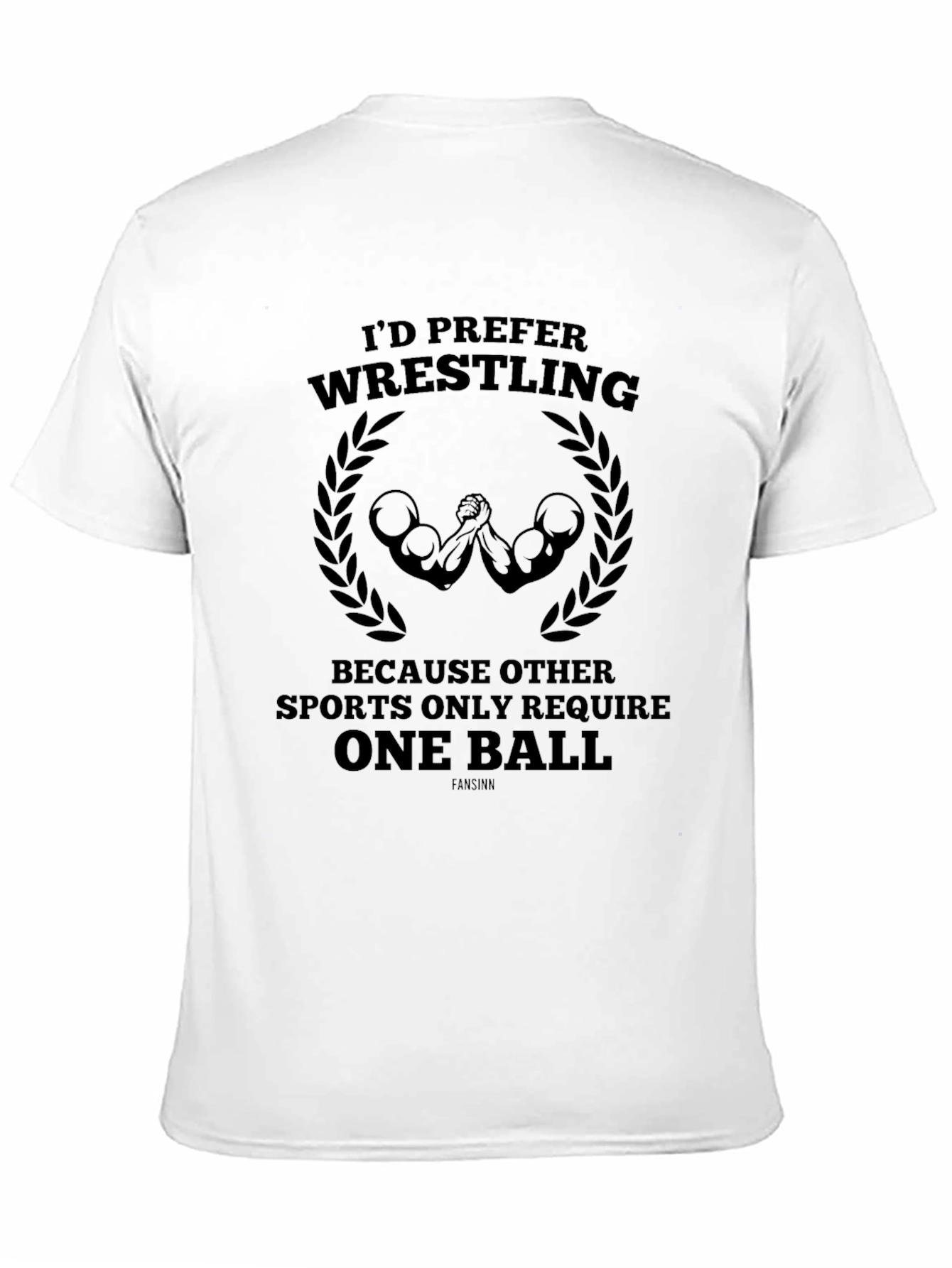Black Wrestling T-Shirt: I'd Prefer Wrestling - Funny Sports Tee view 11