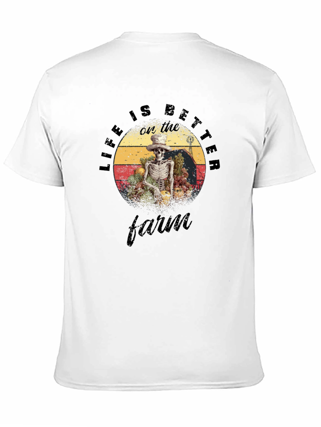 Black Life is Better on the Farm Skeleton T-Shirt view 11