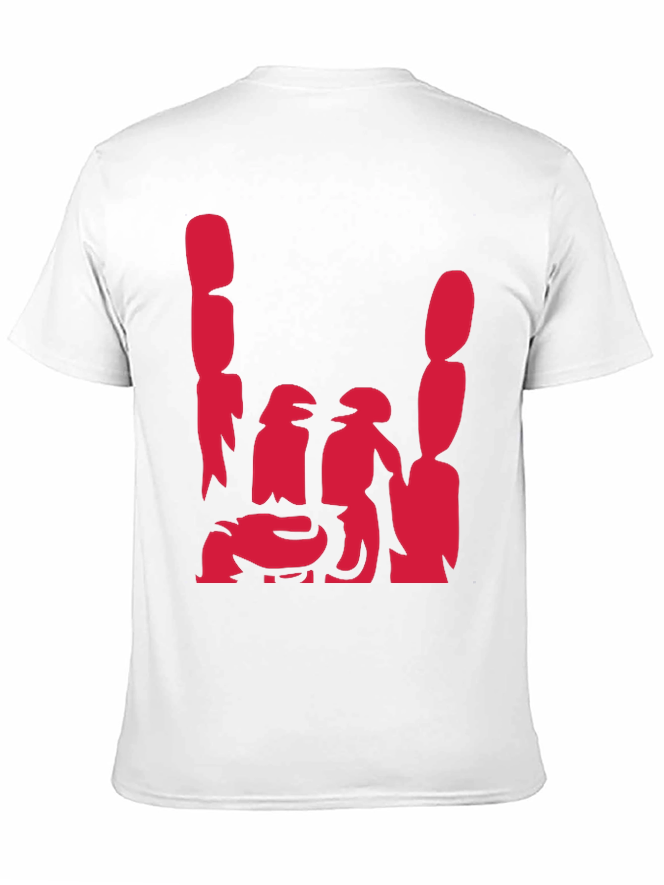 Black Abstract Red Graphic Print Black Casual Tee view 11