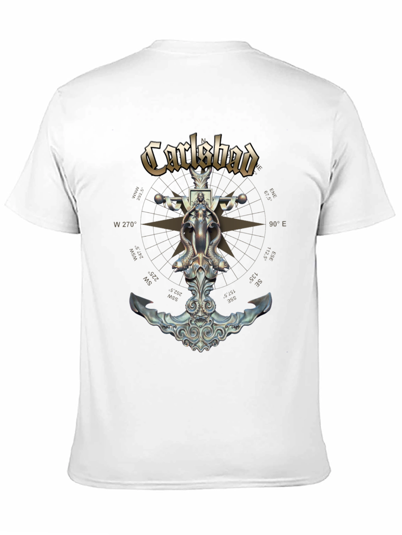 Black Carlsbad Compass Anchor Graphic Black T-Shirt view 11