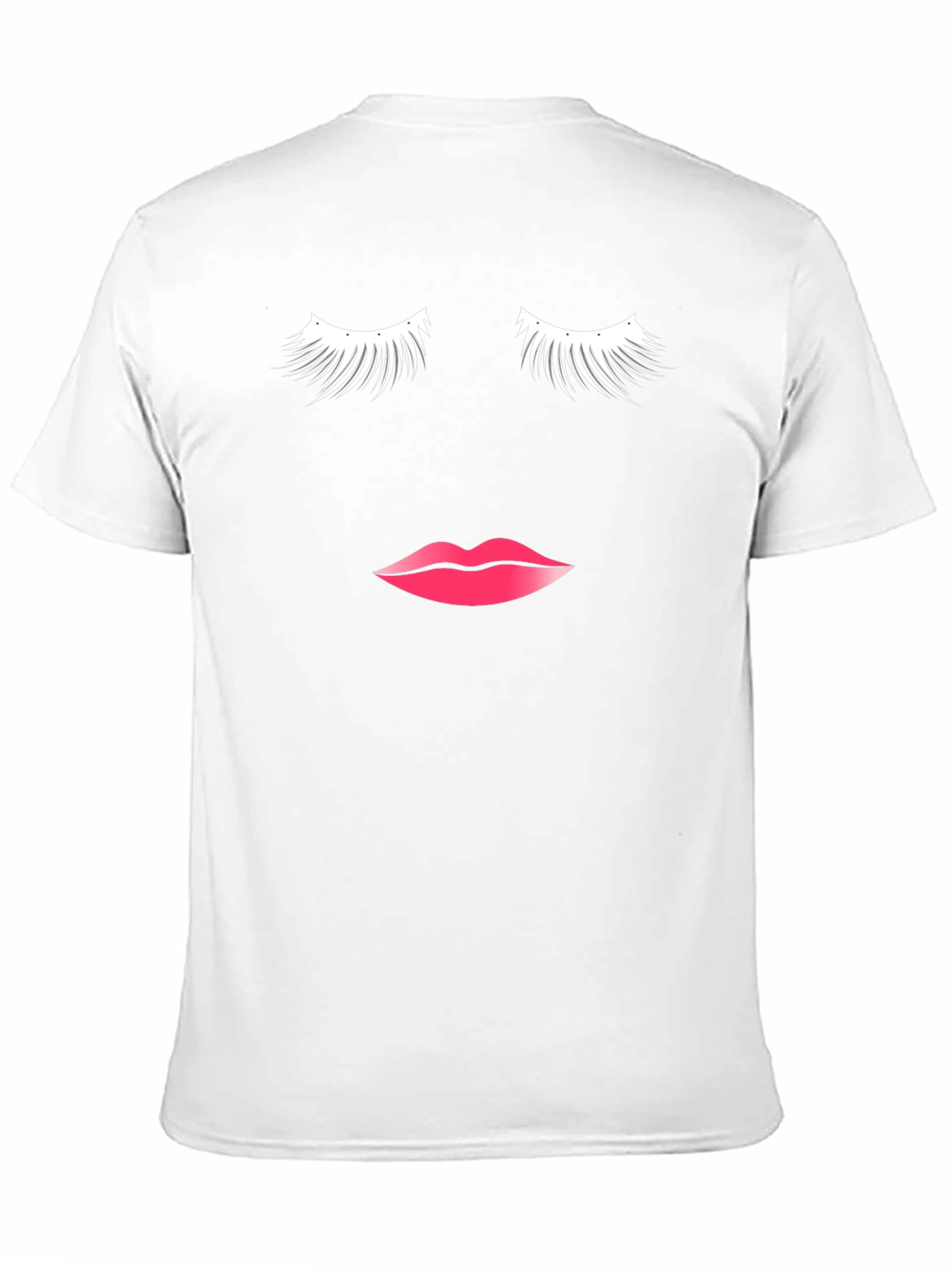 Black Eyelashes & Lips Graphic Tee - Stylish & Fun view 11