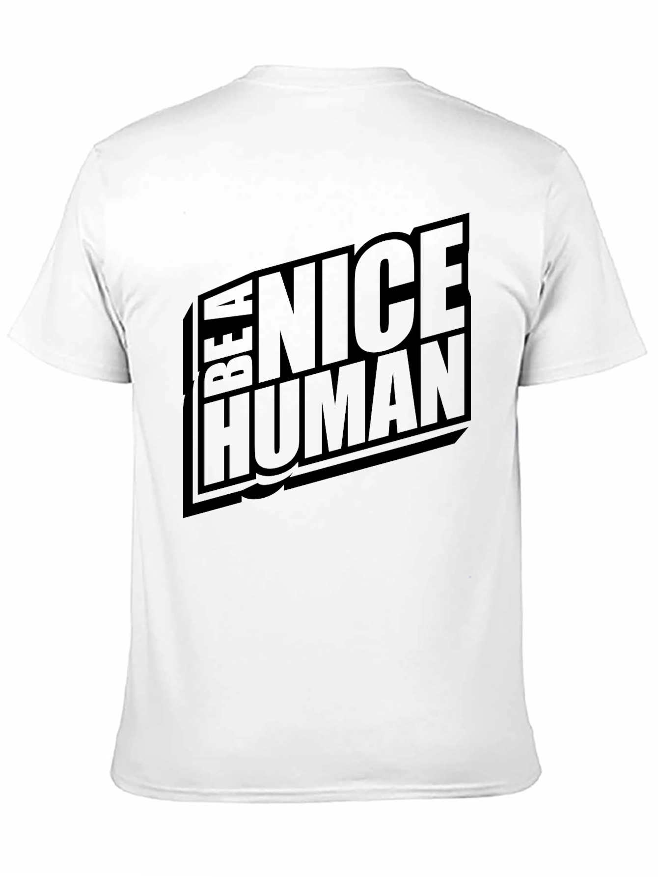 Black Be A Nice Human Black T-Shirt view 11