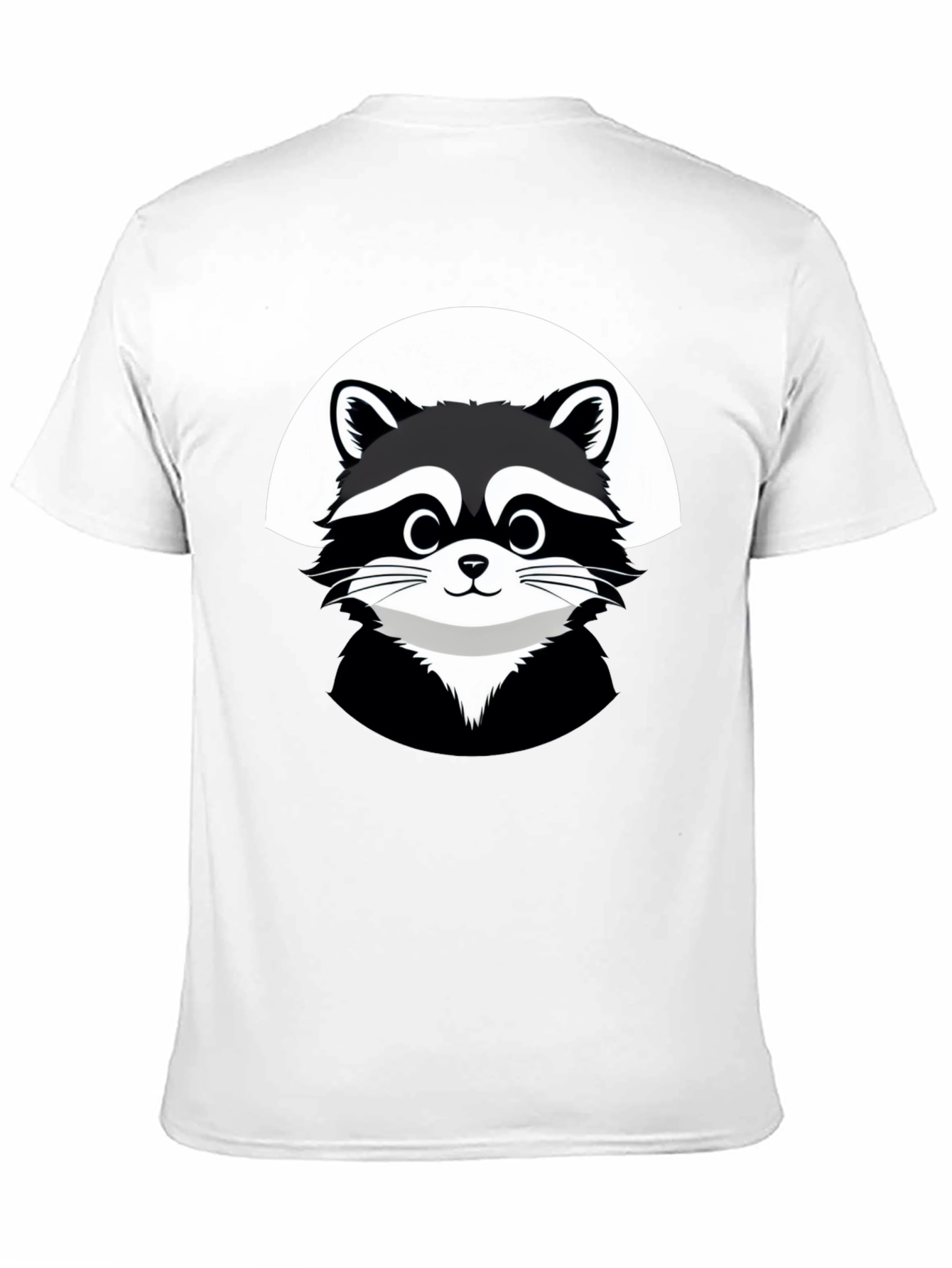 Black Cute Raccoon Graphic Black T-Shirt view 11