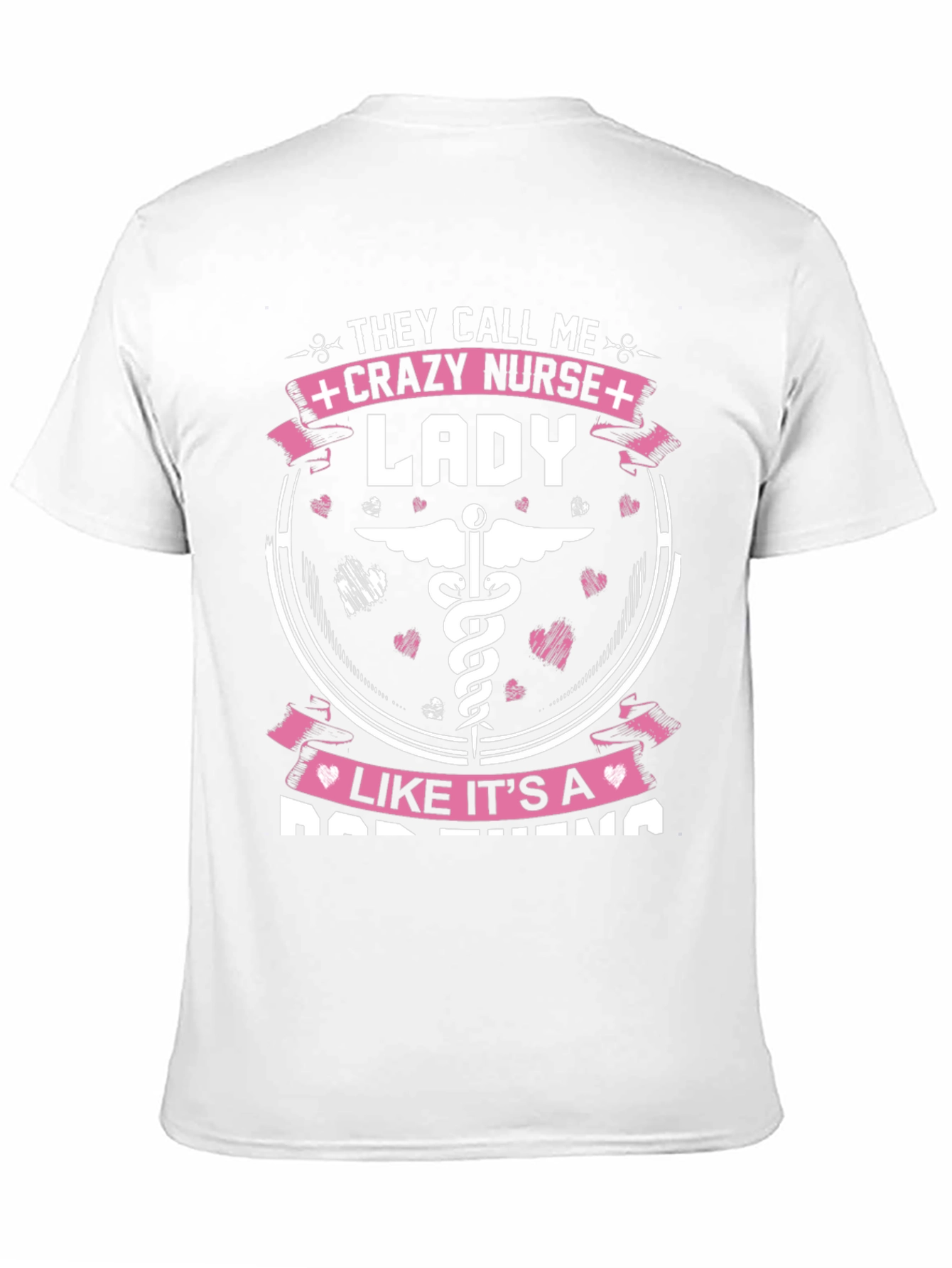 Black Crazy Nurse Lady Graphic Tee view 11