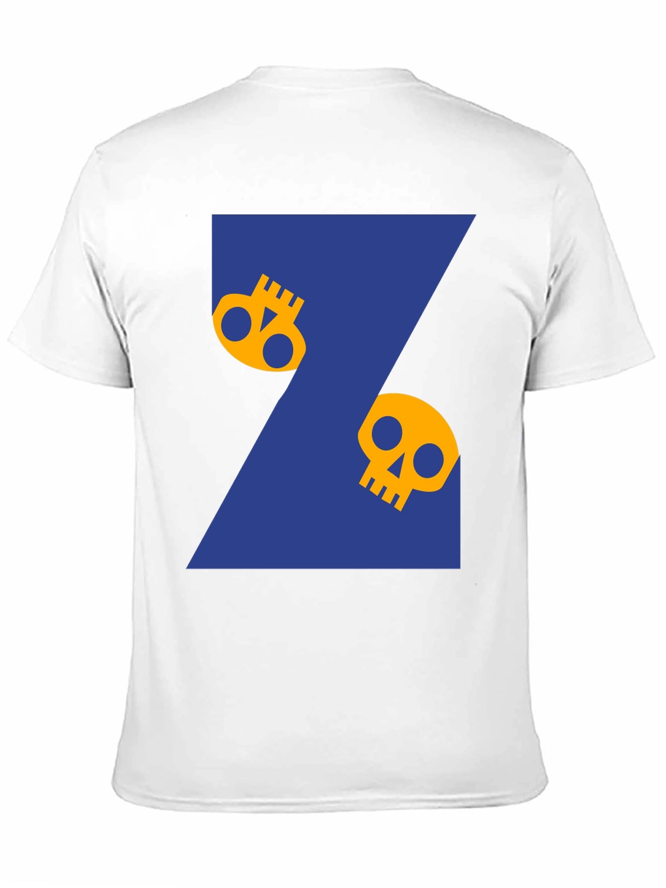 Black Skull Graphic Print Tee - Black Cotton T-Shirt view 11