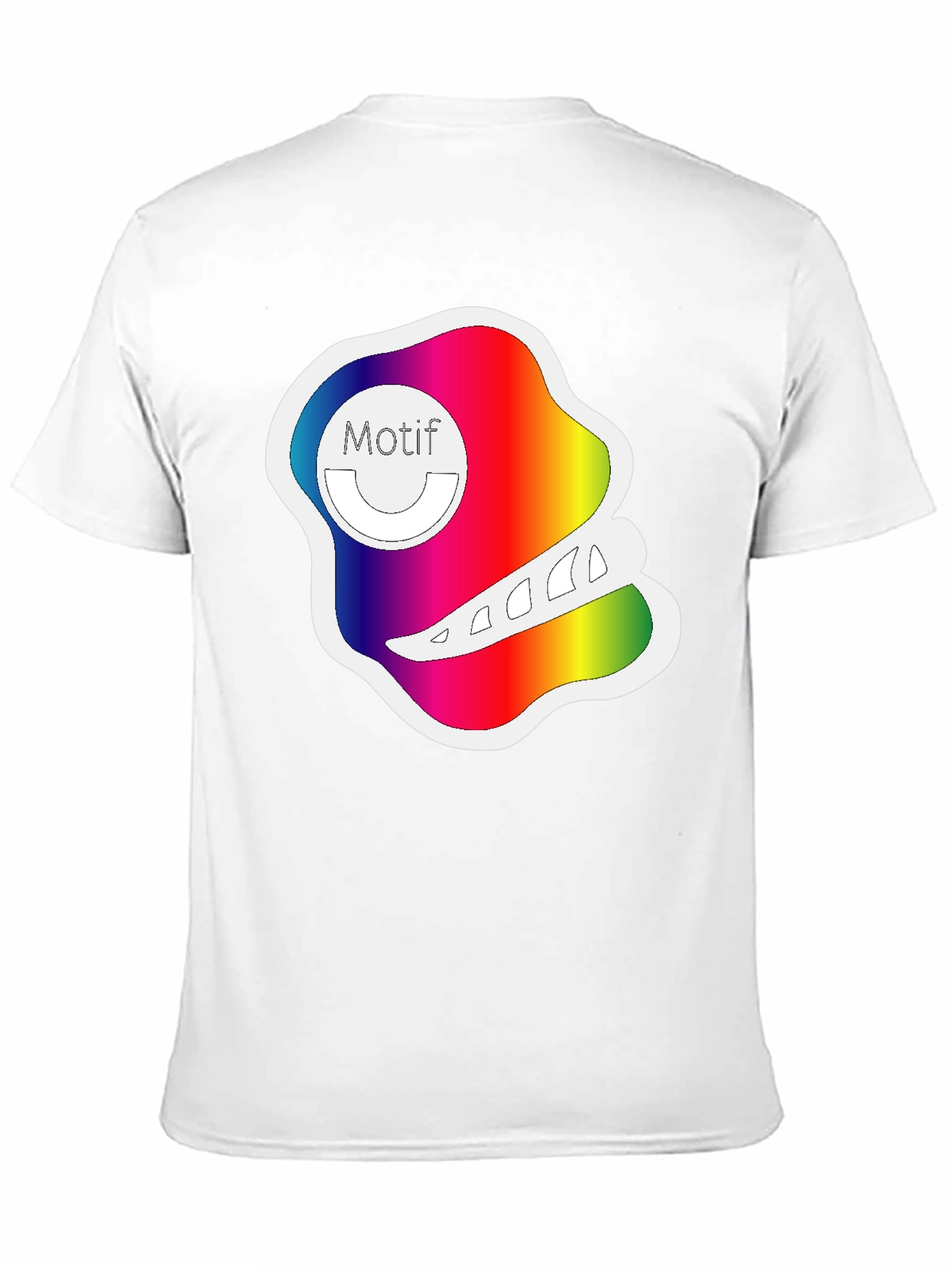 Black Rainbow Motif Graphic Black T-Shirt view 11