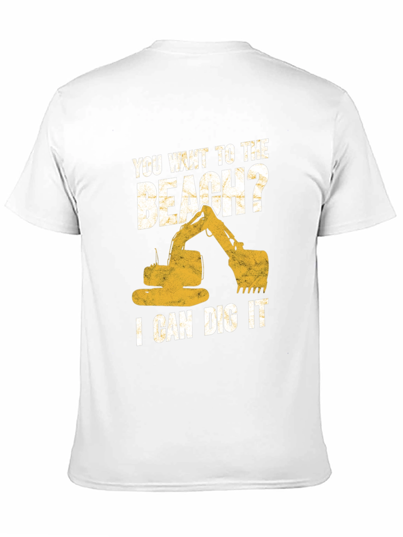 Black Beach Digger T-Shirt: I Can Dig It Excavator Tee view 11