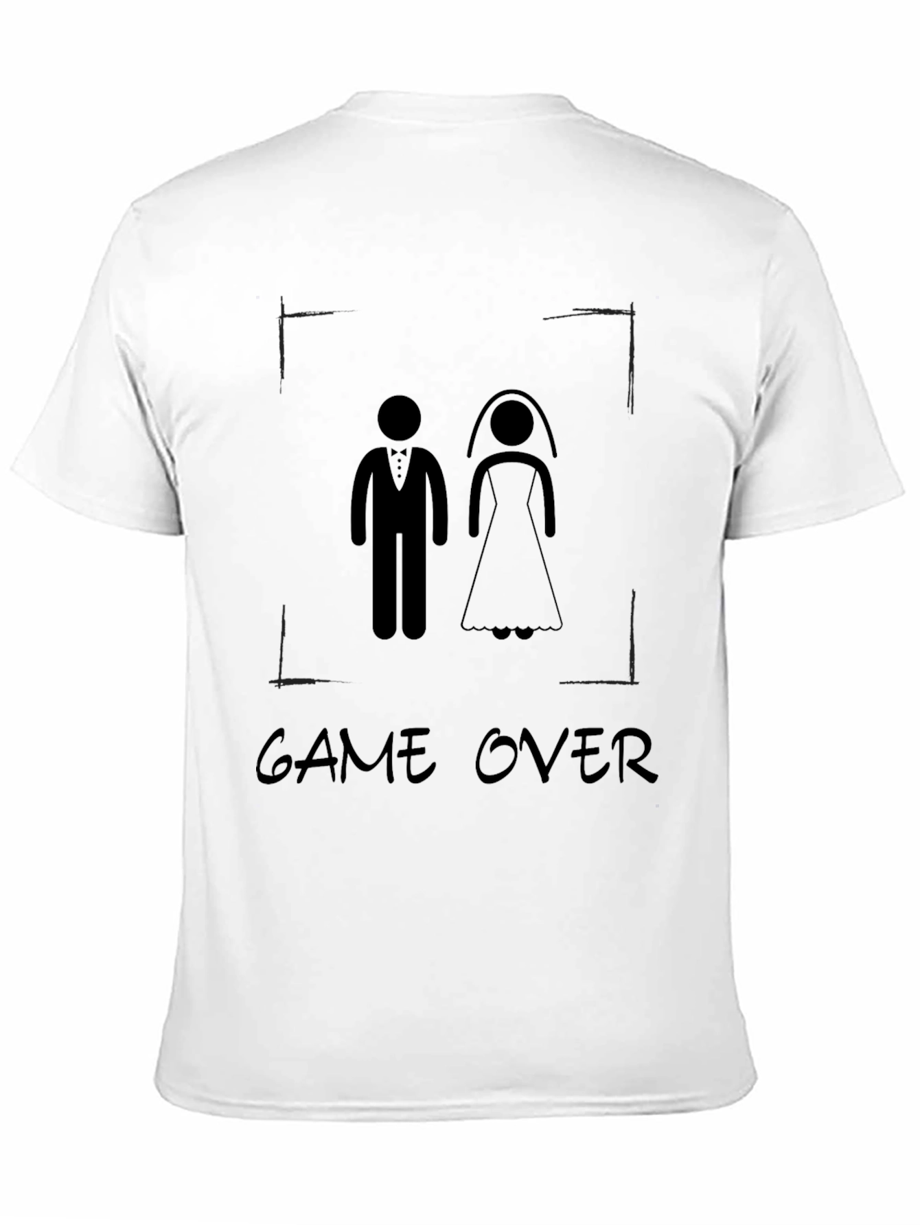 Black Game Over Groom & Bride Black T-Shirt view 11