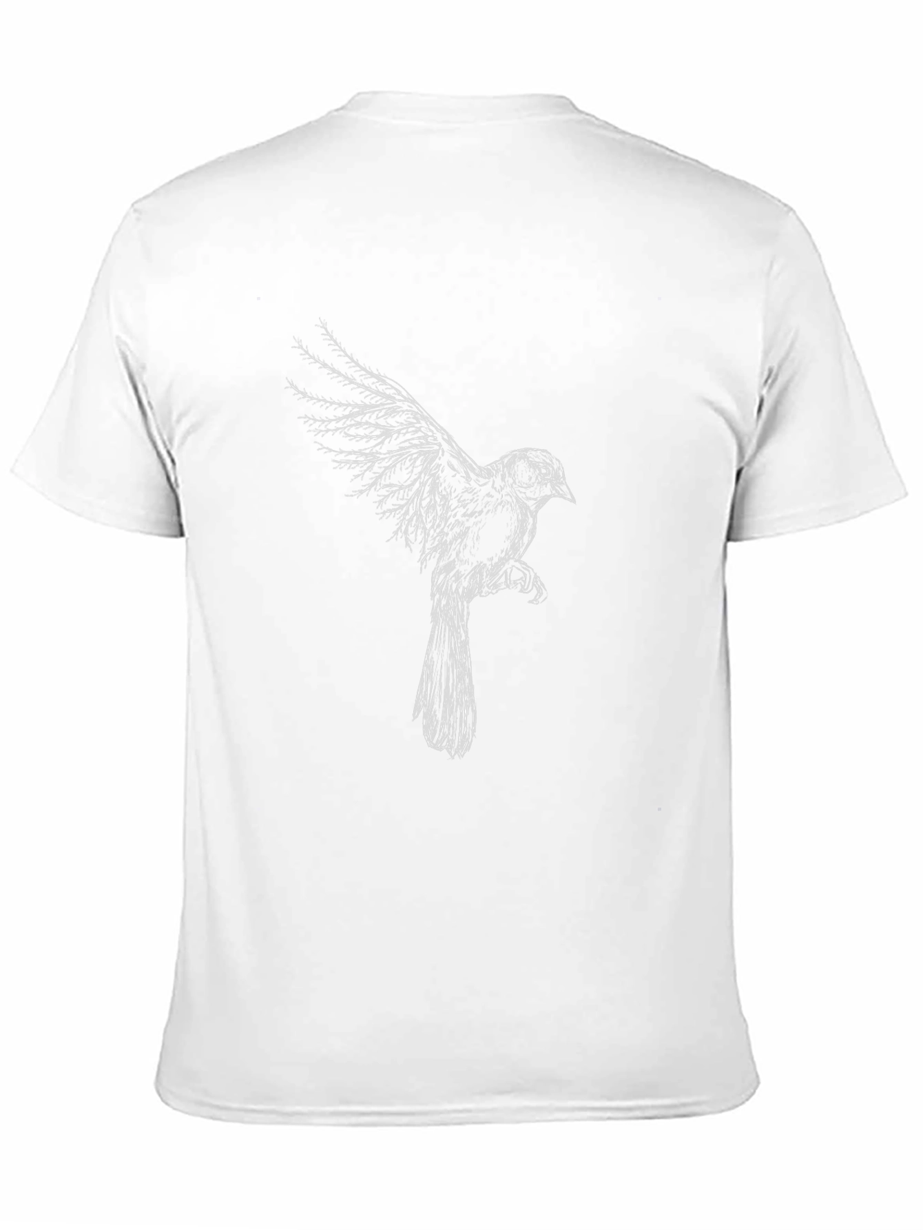Black Bird Sketch Tee - Stylish Graphic Print view 11