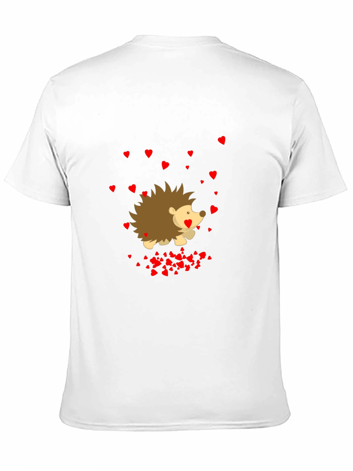 Black Heart Hedgehog Black T-Shirt view 11